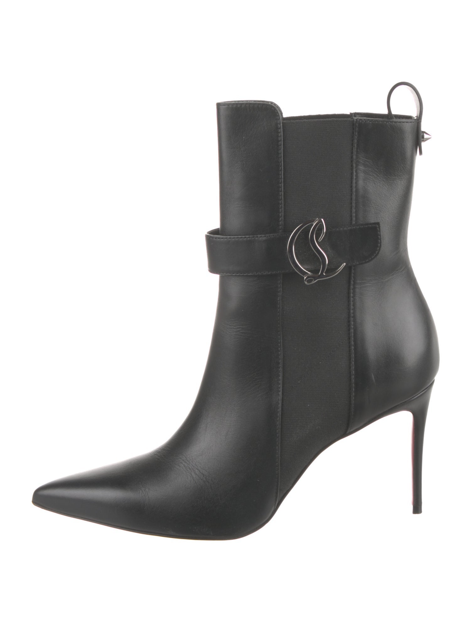 Christian Louboutin Spike Accents Leather Boots
