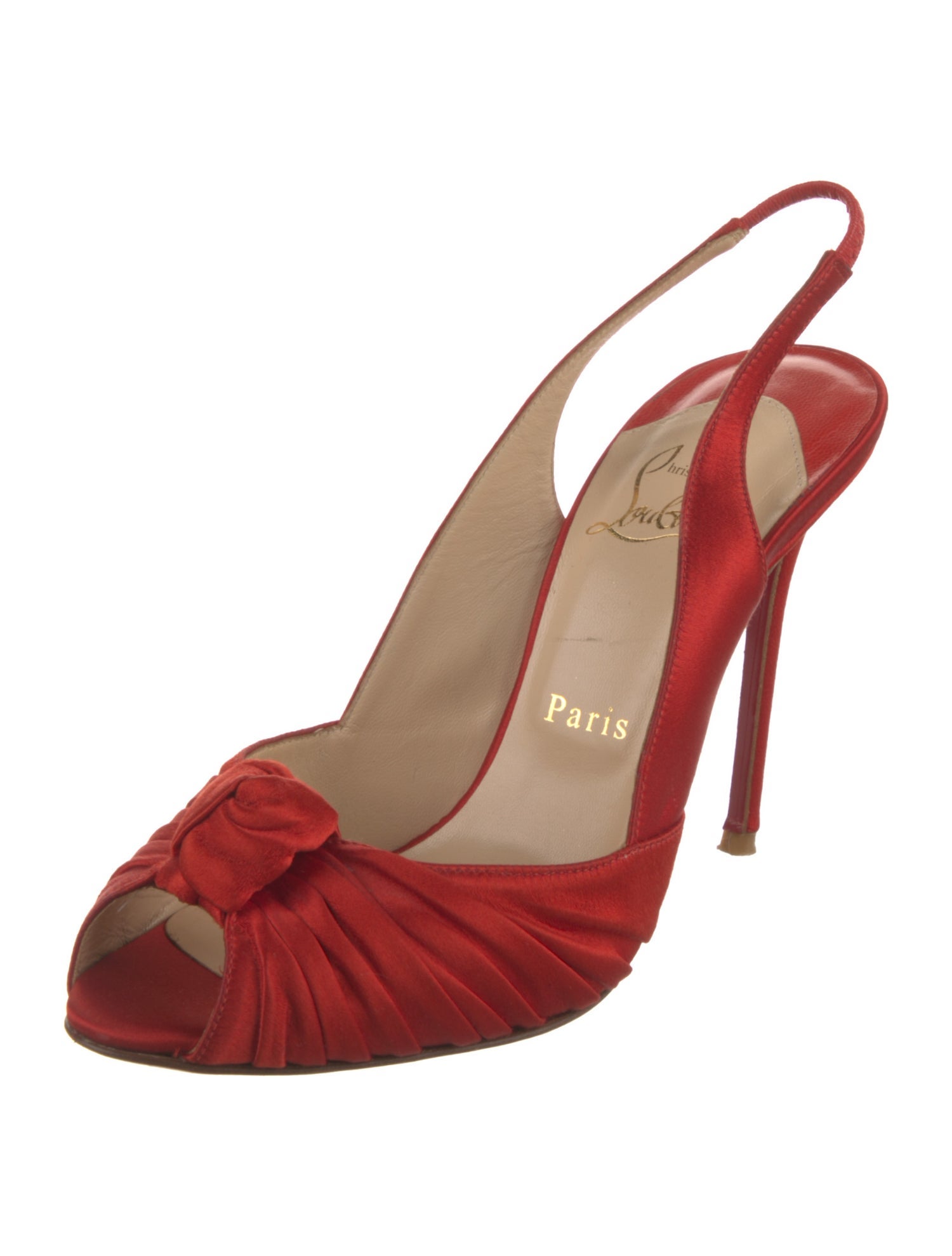 Christian Louboutin Satin Slingback Pumps