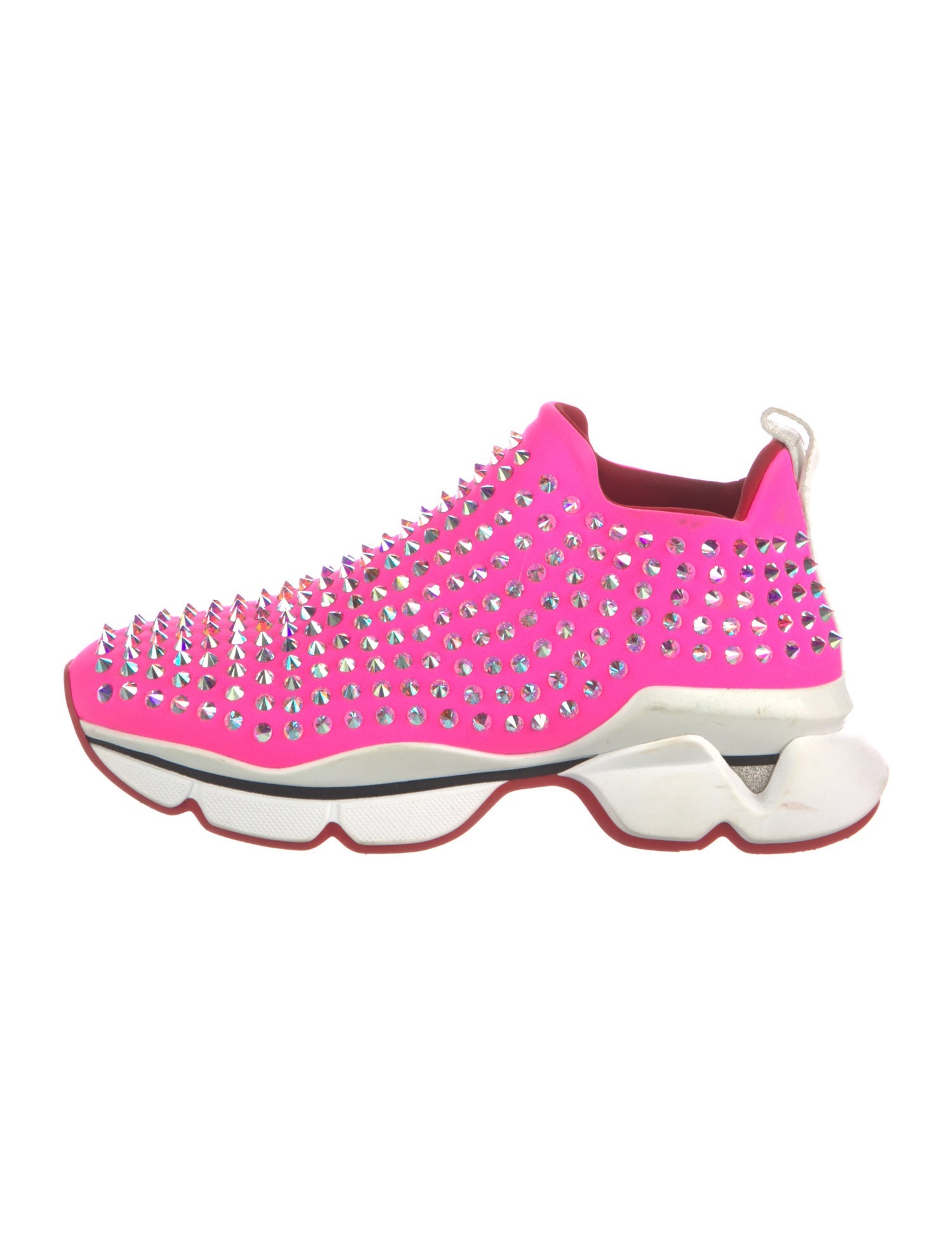 Christian Louboutin Spike Accents Neoprene Chunky Sneakers