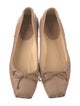 Christian Louboutin Leather Bow Accents Ballet Flats