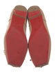 Christian Louboutin Leather Bow Accents Ballet Flats