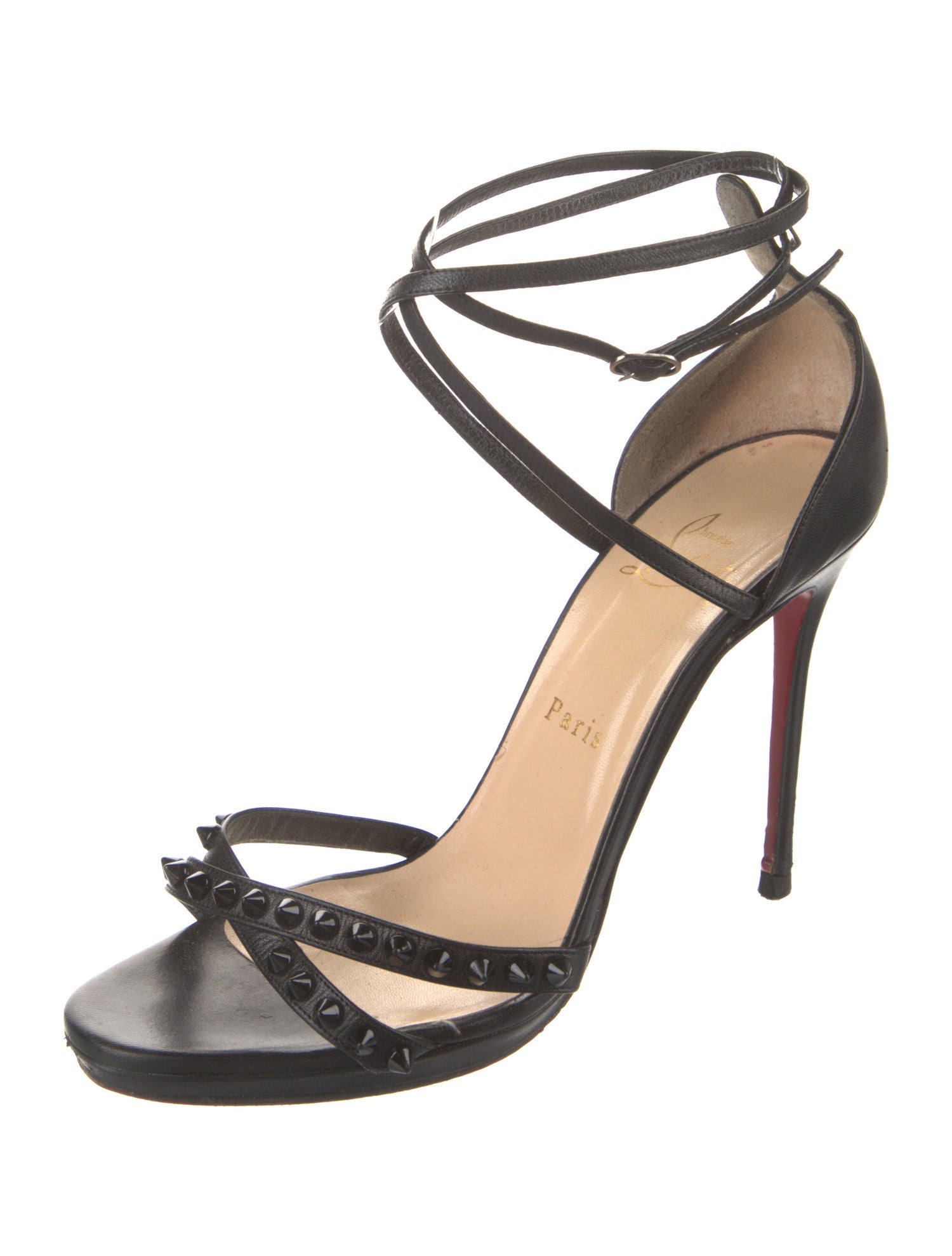 Christian Louboutin Monocronana 120 Kid Spike Accents Sandals