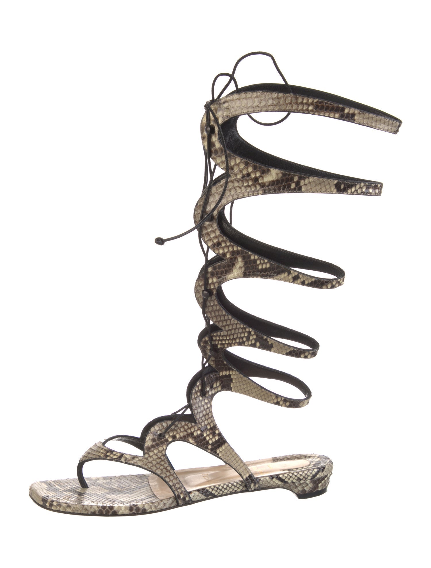 Christian Louboutin Snakeskin Animal Print Gladiator Sandals
