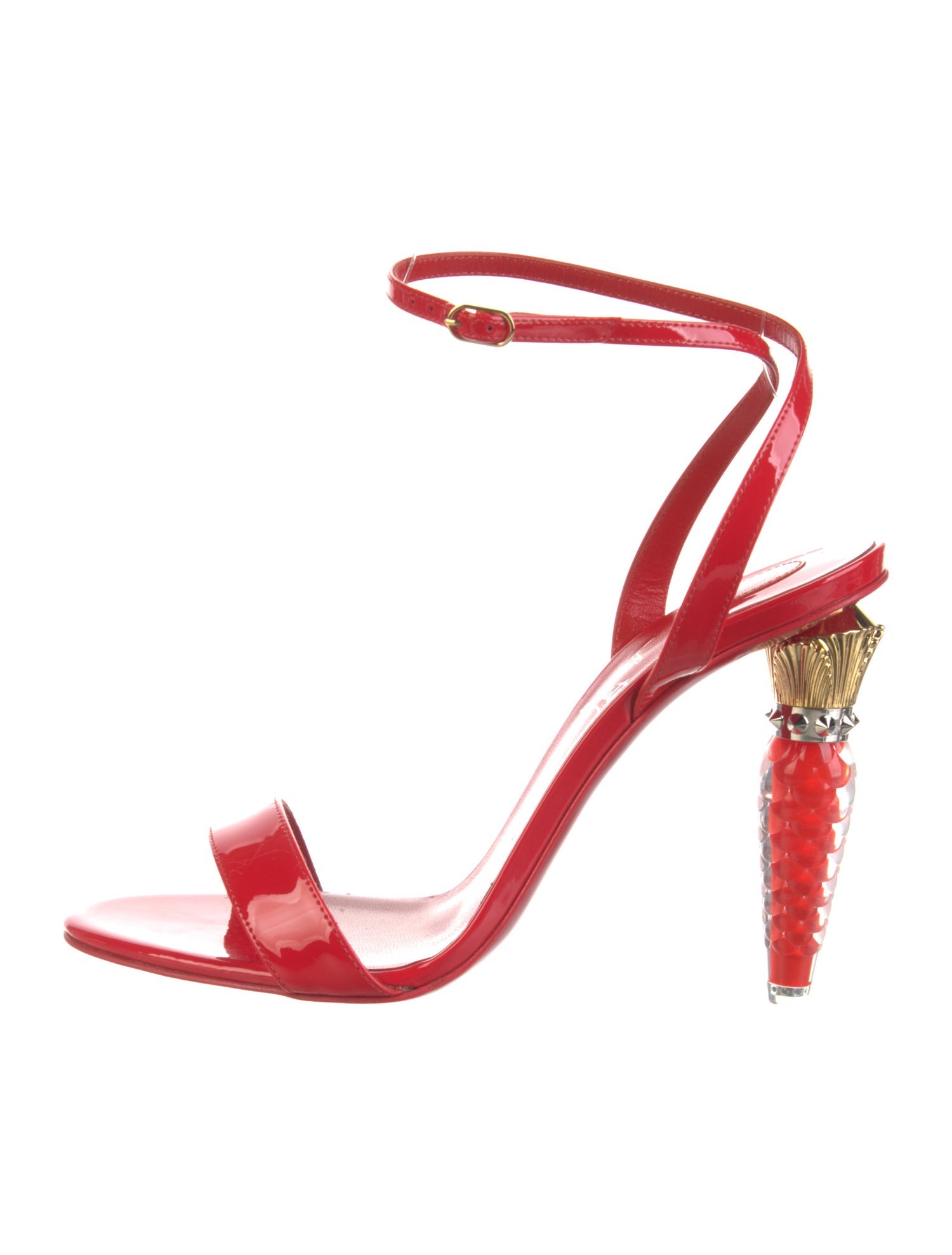 Christian Louboutin Lipgloss Queen 100 Patent Leather Sandals w/ Tags