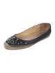 Christian Louboutin Spike Accents Leather Espadrilles