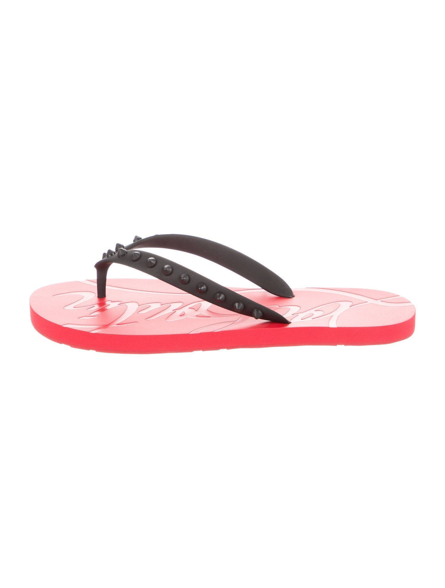 Christian Louboutin Rubber Printed Flip Flops w/ Tags