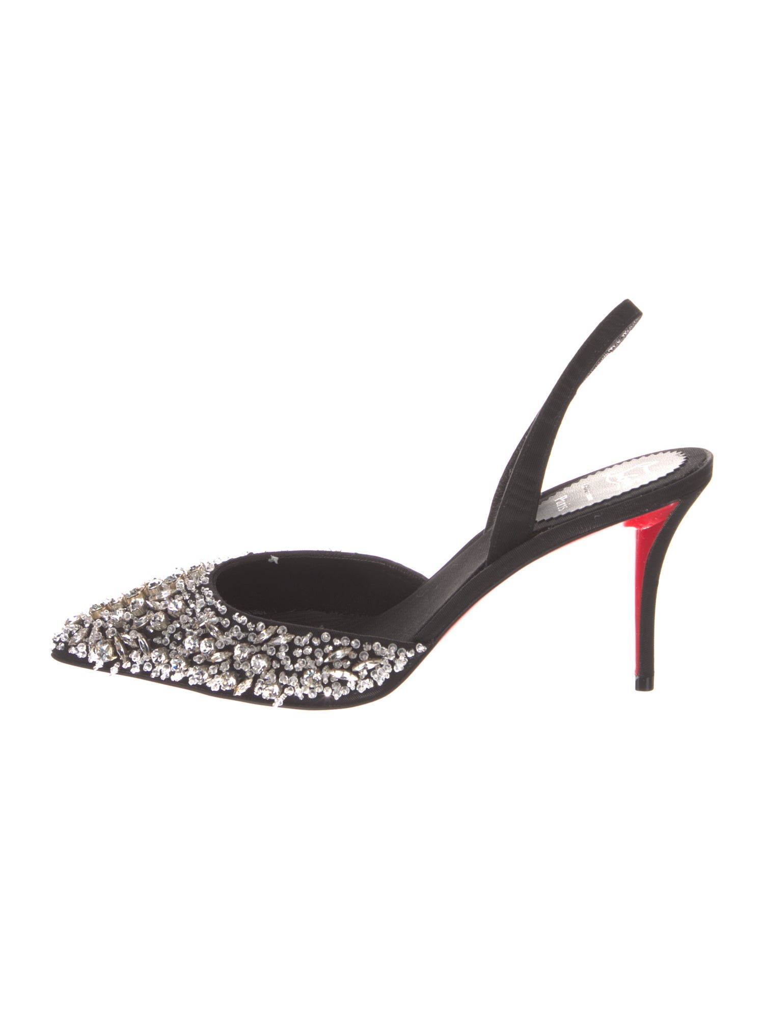 Christian Louboutin Crystal Embellishments Slingback Pumps