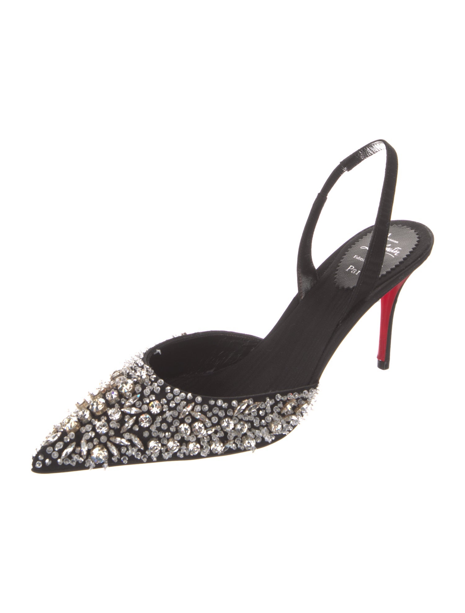 Christian Louboutin Crystal Embellishments Slingback Pumps