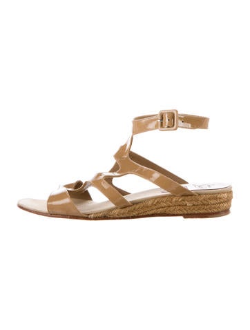 Christian Louboutin Patent Leather Wedge Sandals