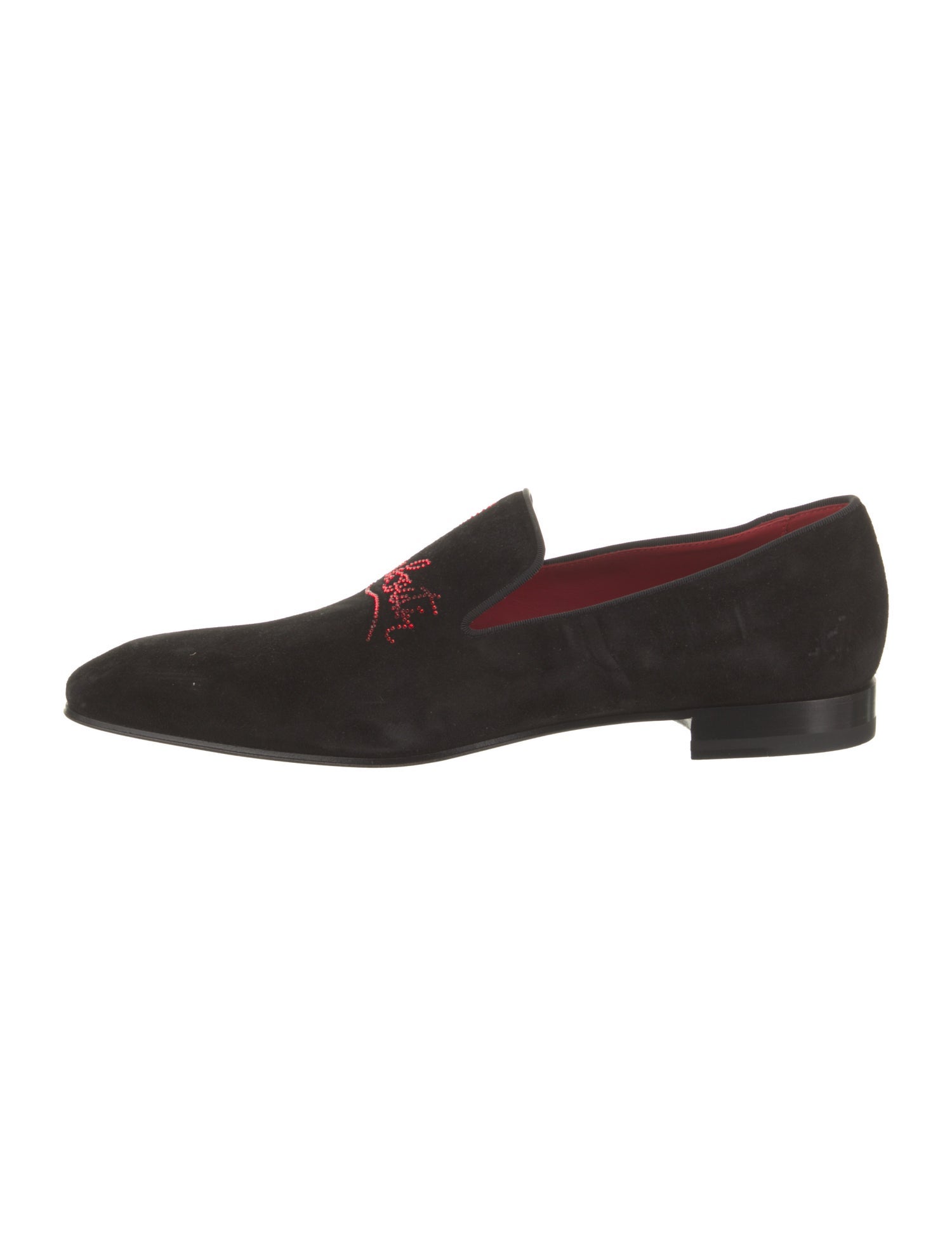 Christian Louboutin Suede Patterned Loafers