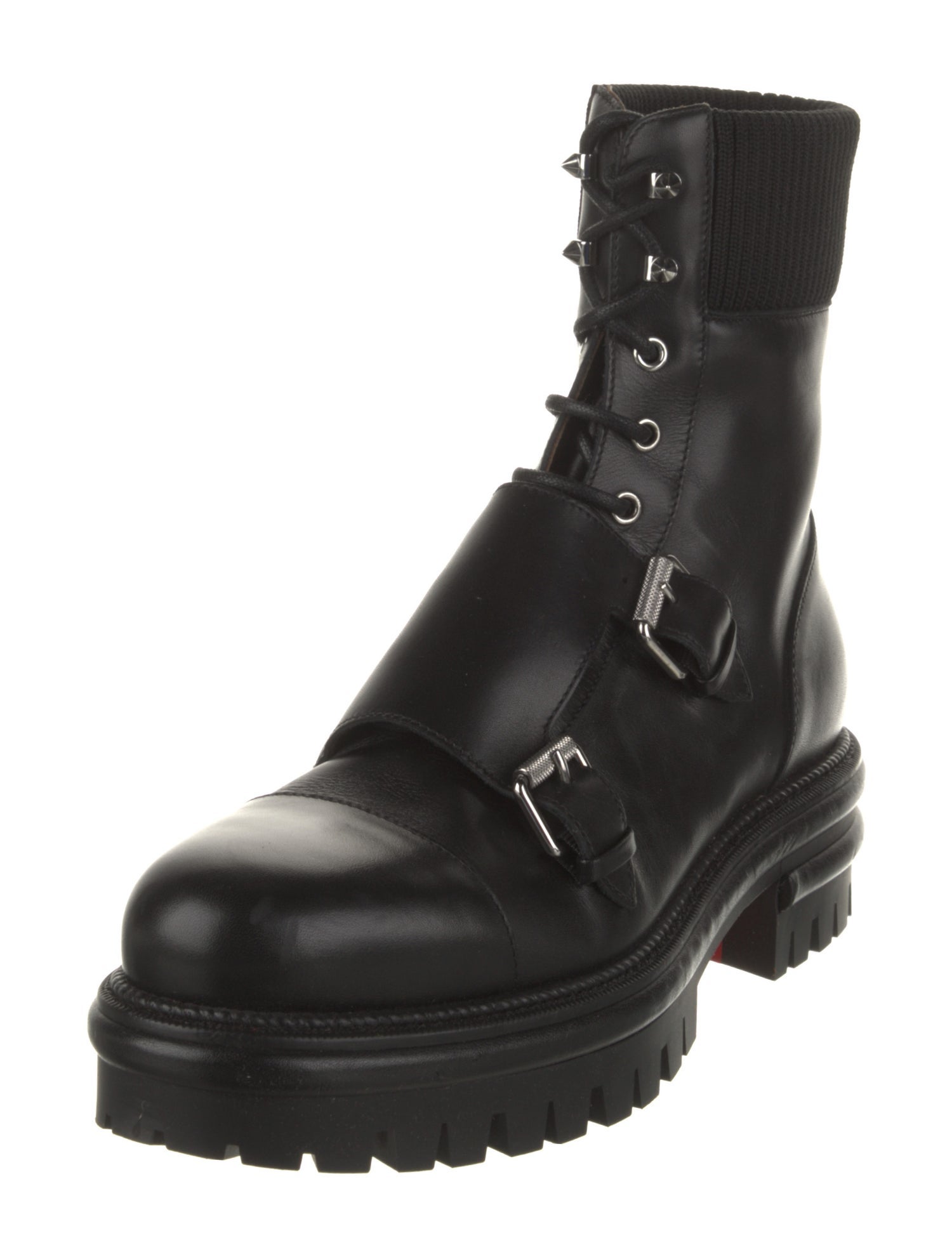 Christian Louboutin Leather Combat Boots