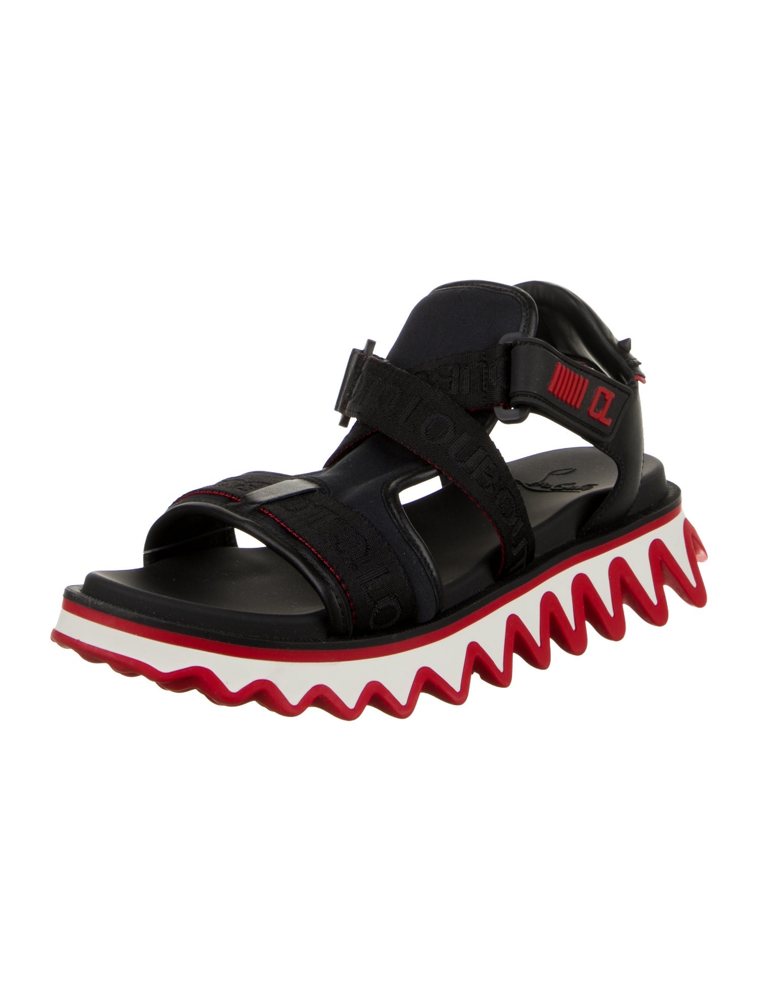 Christian Louboutin Leather Studded Accents Sandals