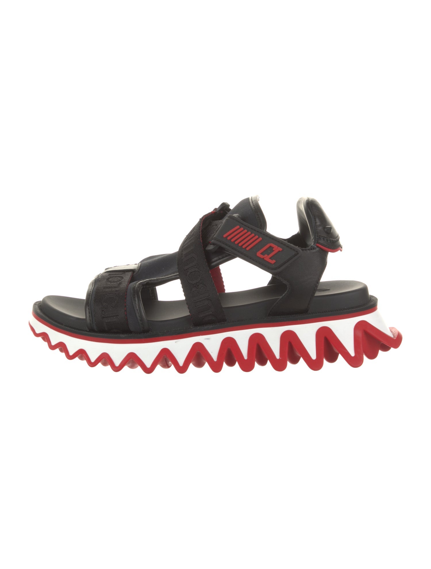 Christian Louboutin Neoprene Studded Accents Sandals