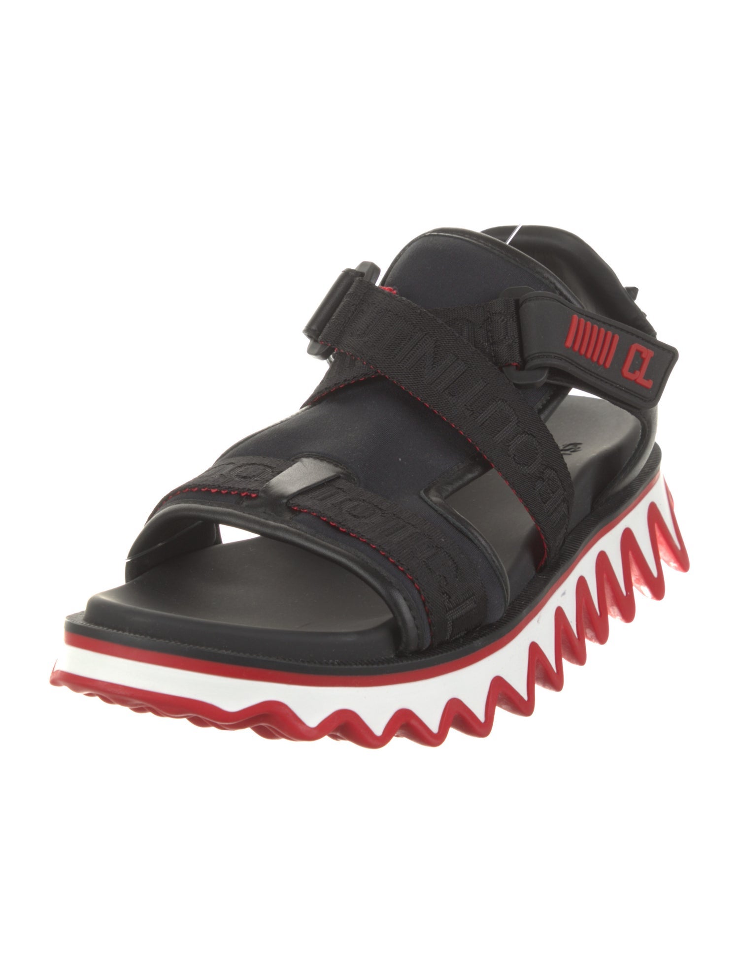 Christian Louboutin Neoprene Studded Accents Sandals