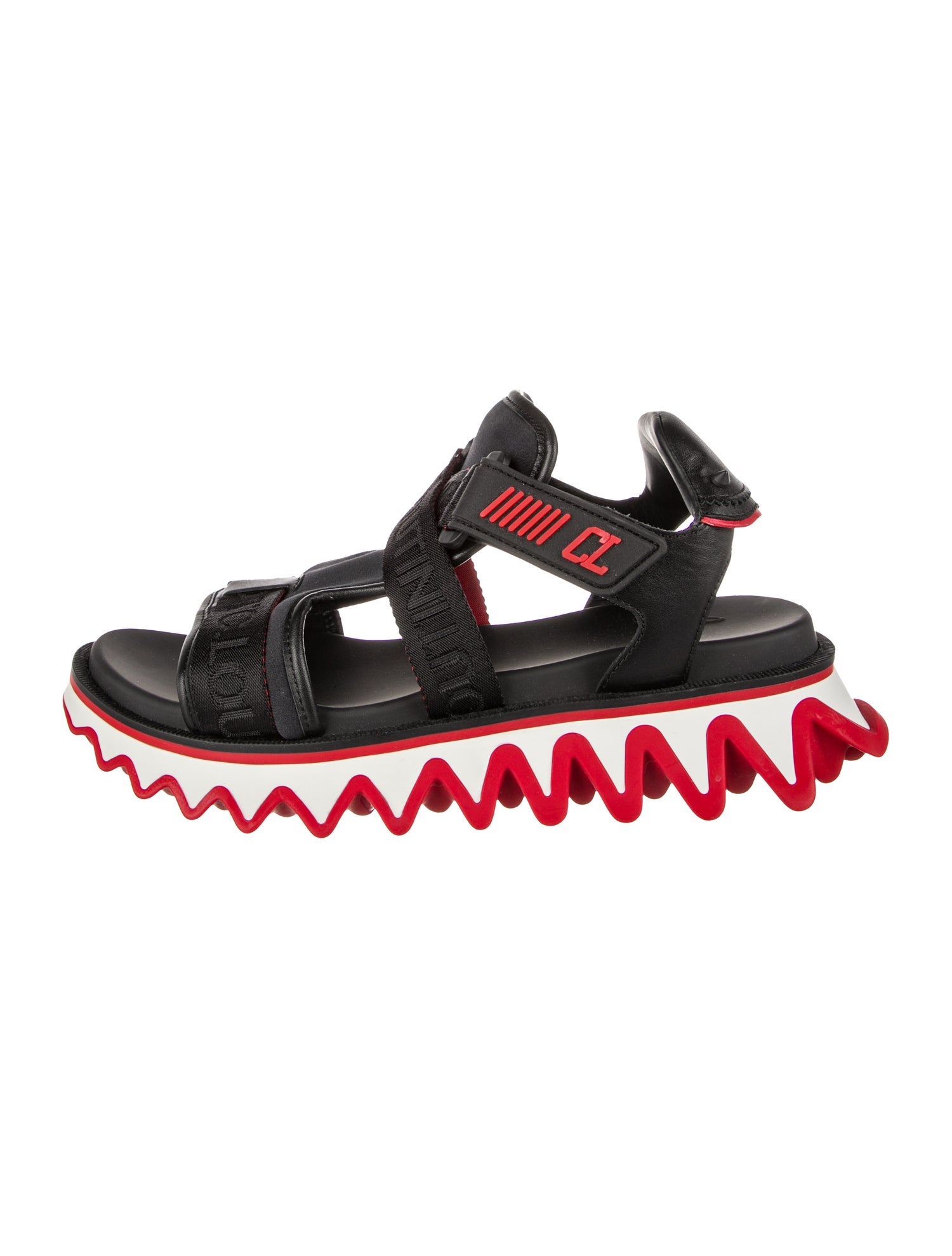 Christian Louboutin Leather Studded Accents Sandals