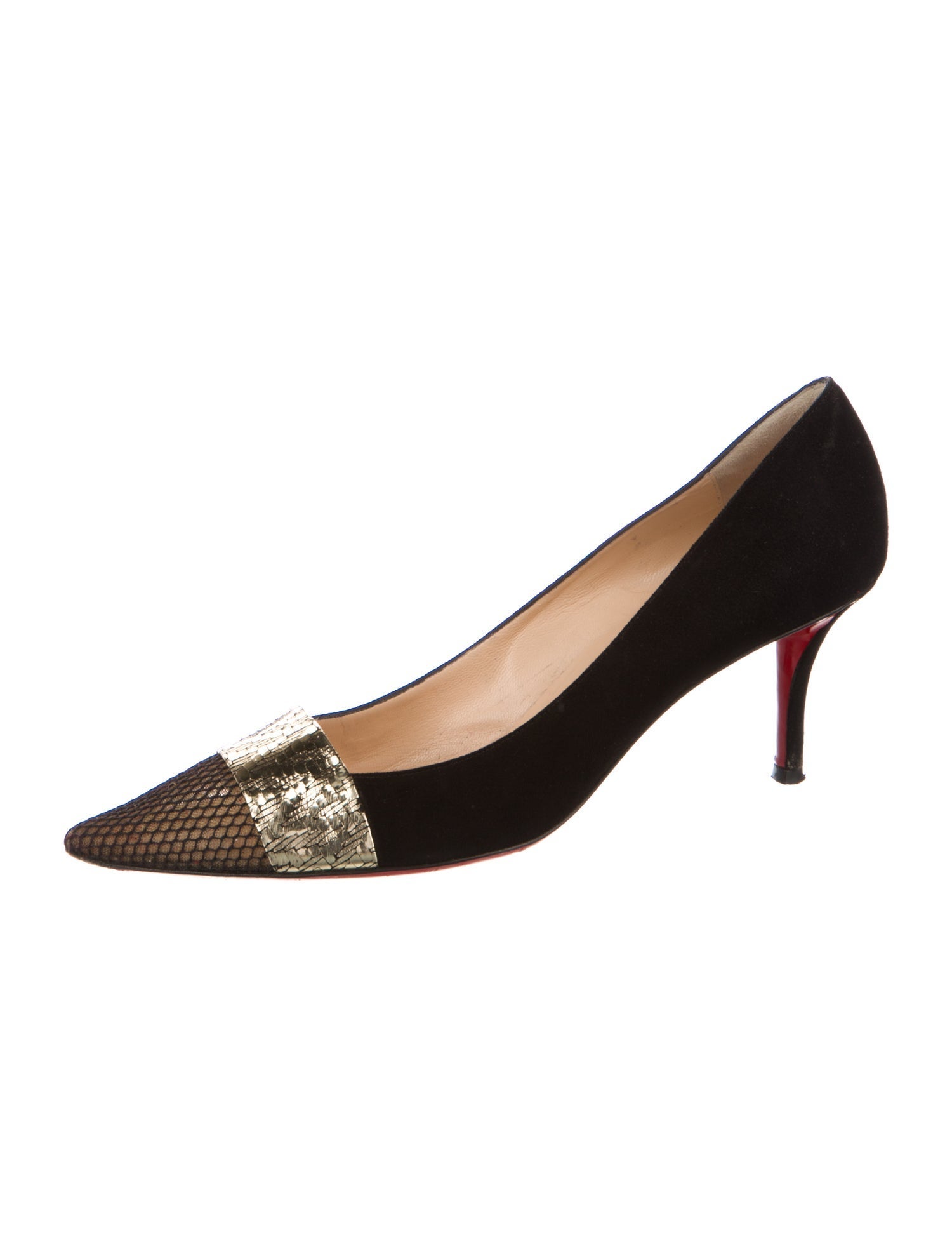 Christian Louboutin Suede Animal Print Pumps