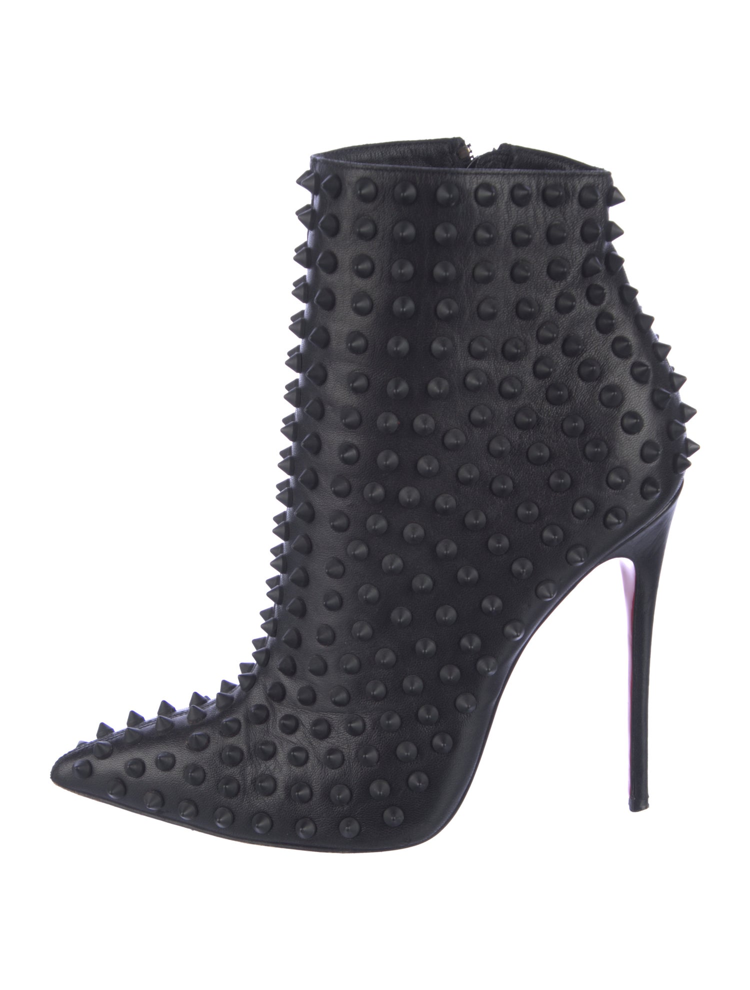 Christian Louboutin Spike Accents Leather Boots