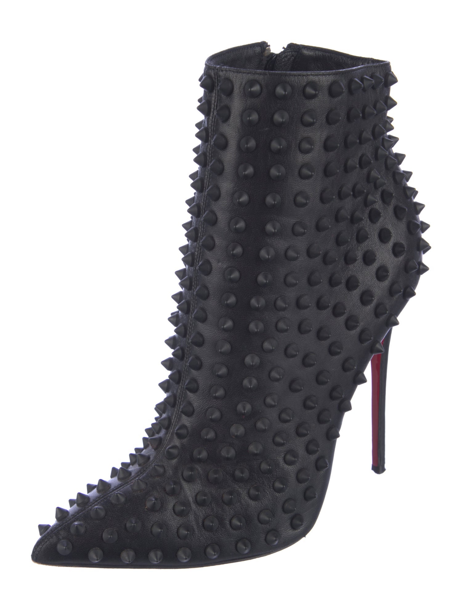 Christian Louboutin Spike Accents Leather Boots