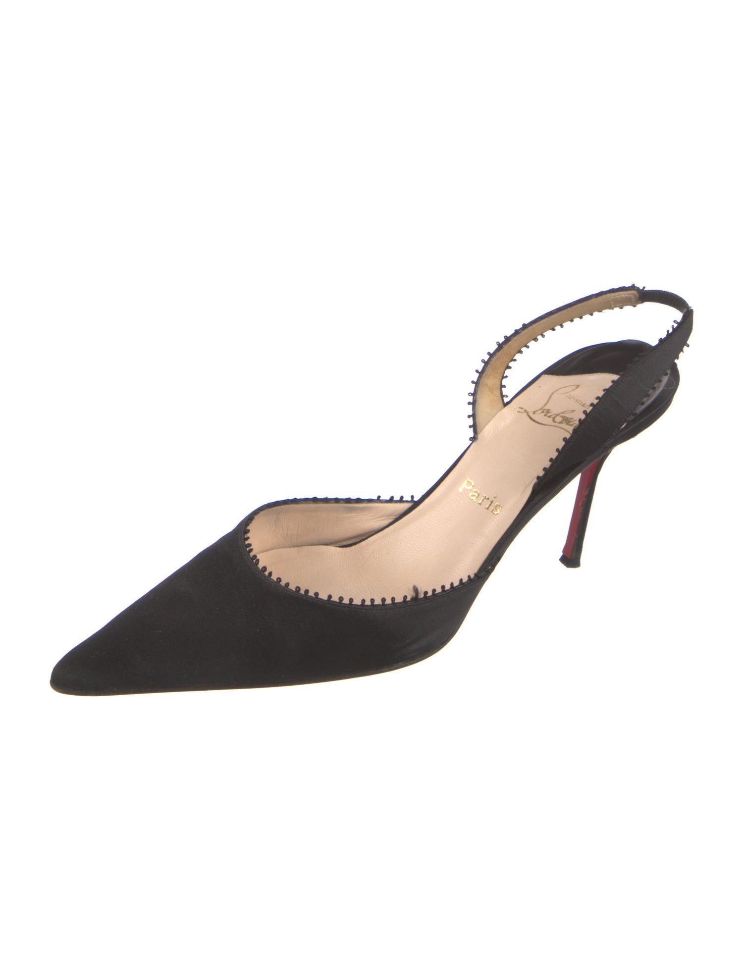 Christian Louboutin Satin Slingback Pumps