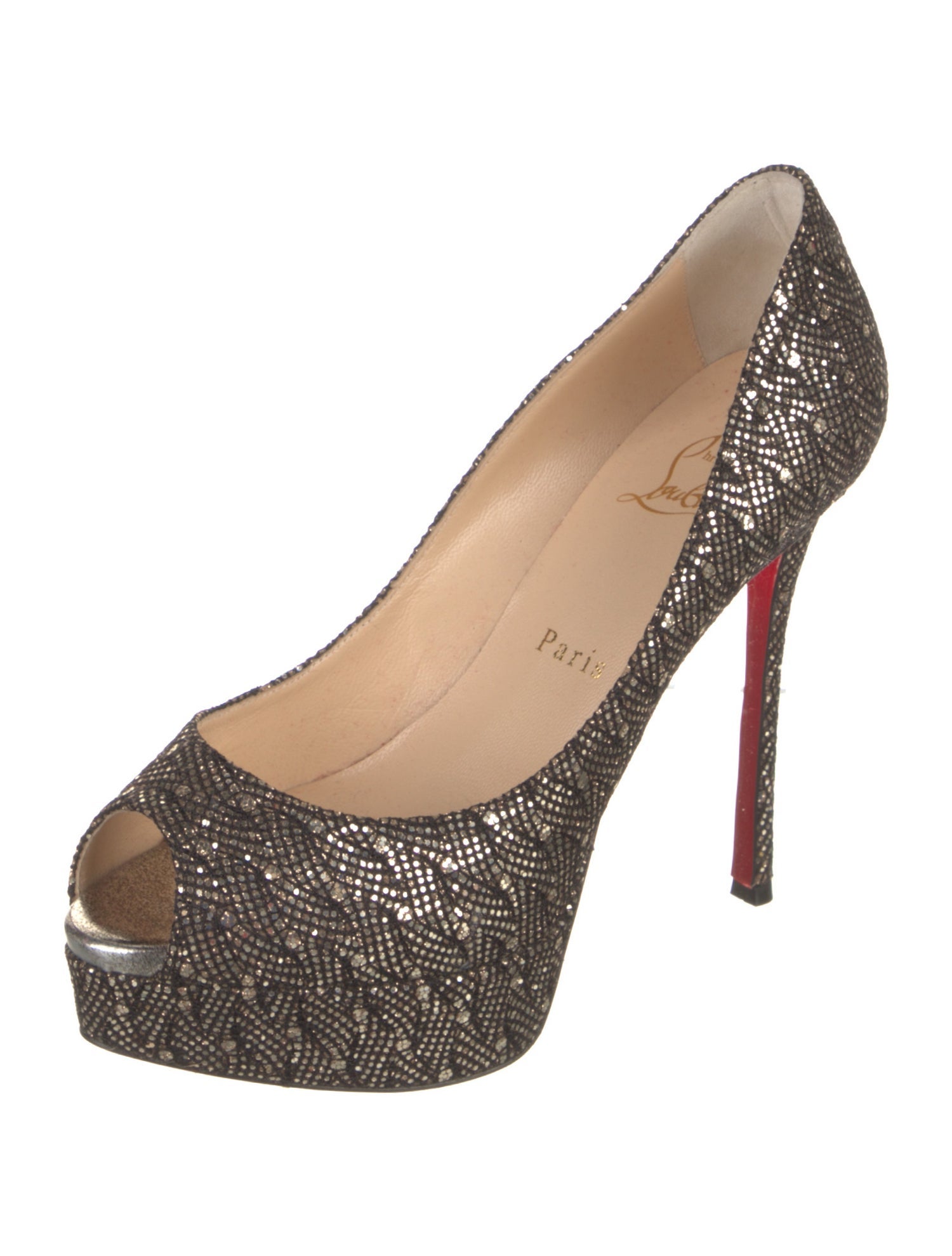 Christian Louboutin Glitter Accents Pumps