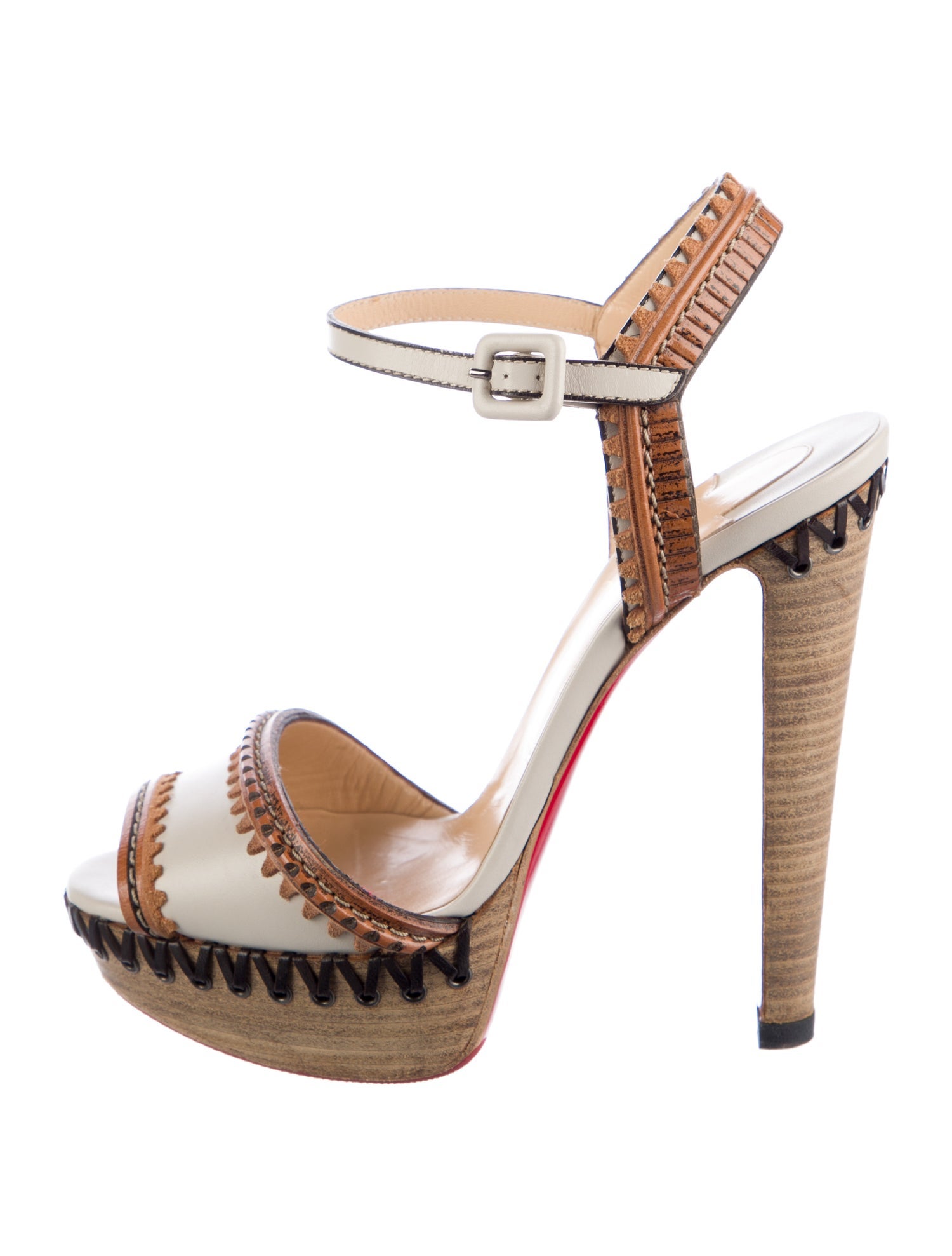 Christian Louboutin Leather Patterned Sandals