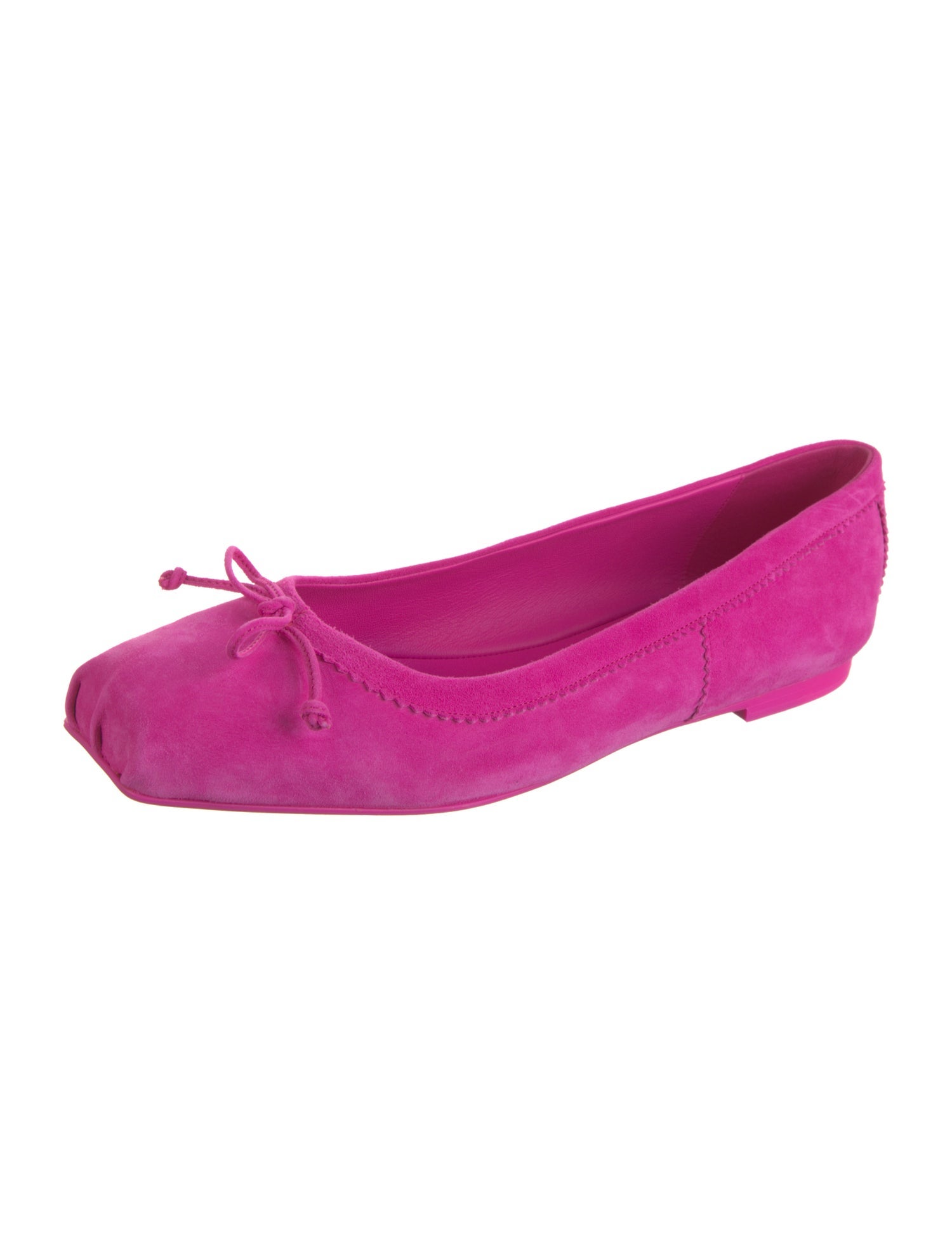 Christian Louboutin Suede Bow Accents Ballet Flats