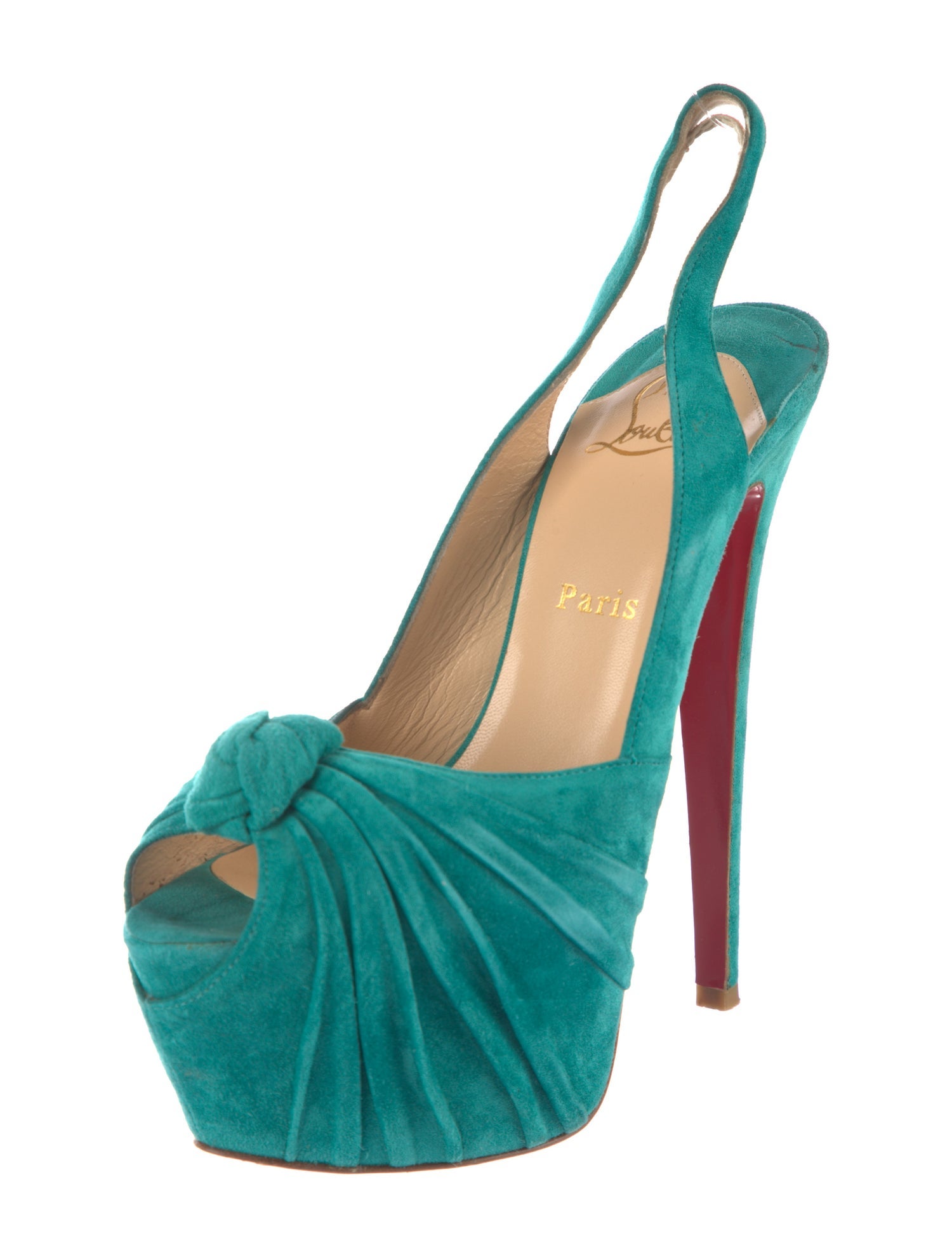 Christian Louboutin Suede Slingback Pumps