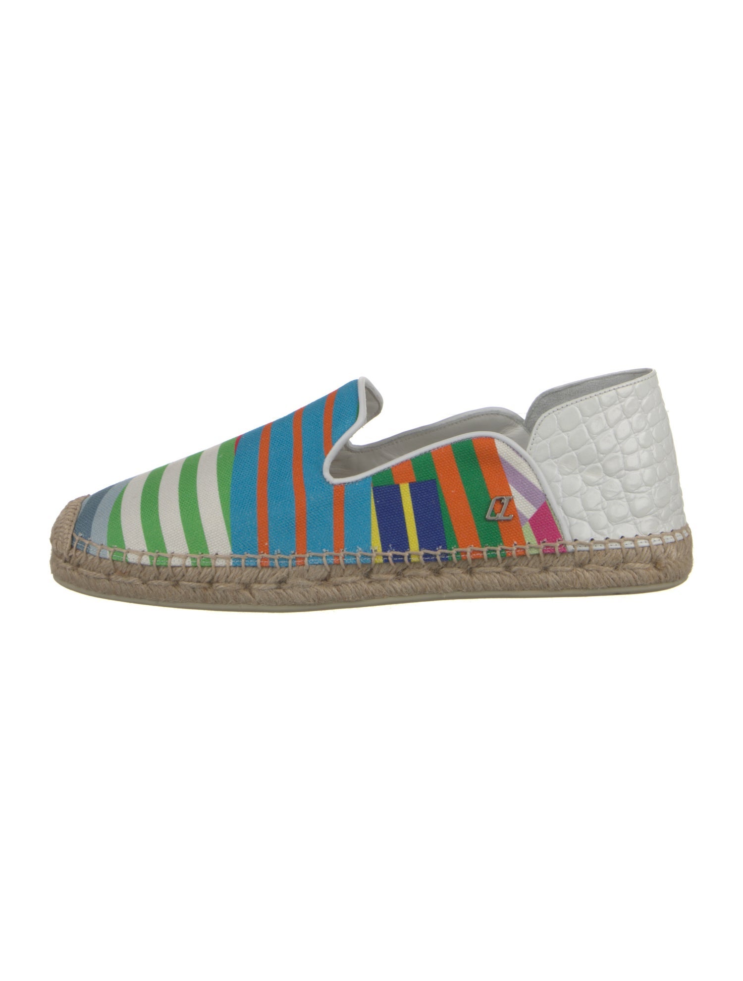 Christian Louboutin Canvas Striped Loafers