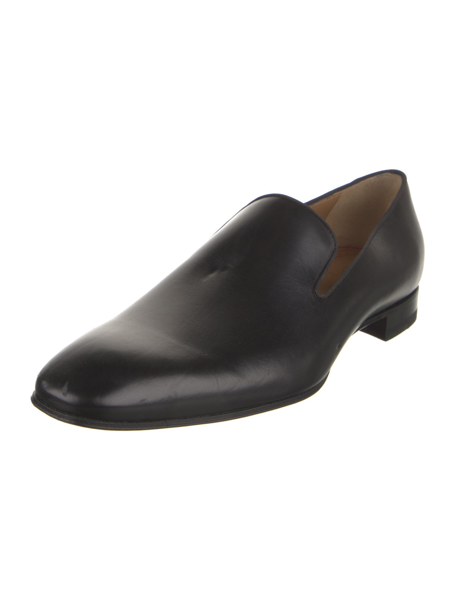 Christian Louboutin Leather Grosgrain Trim Dress Loafers