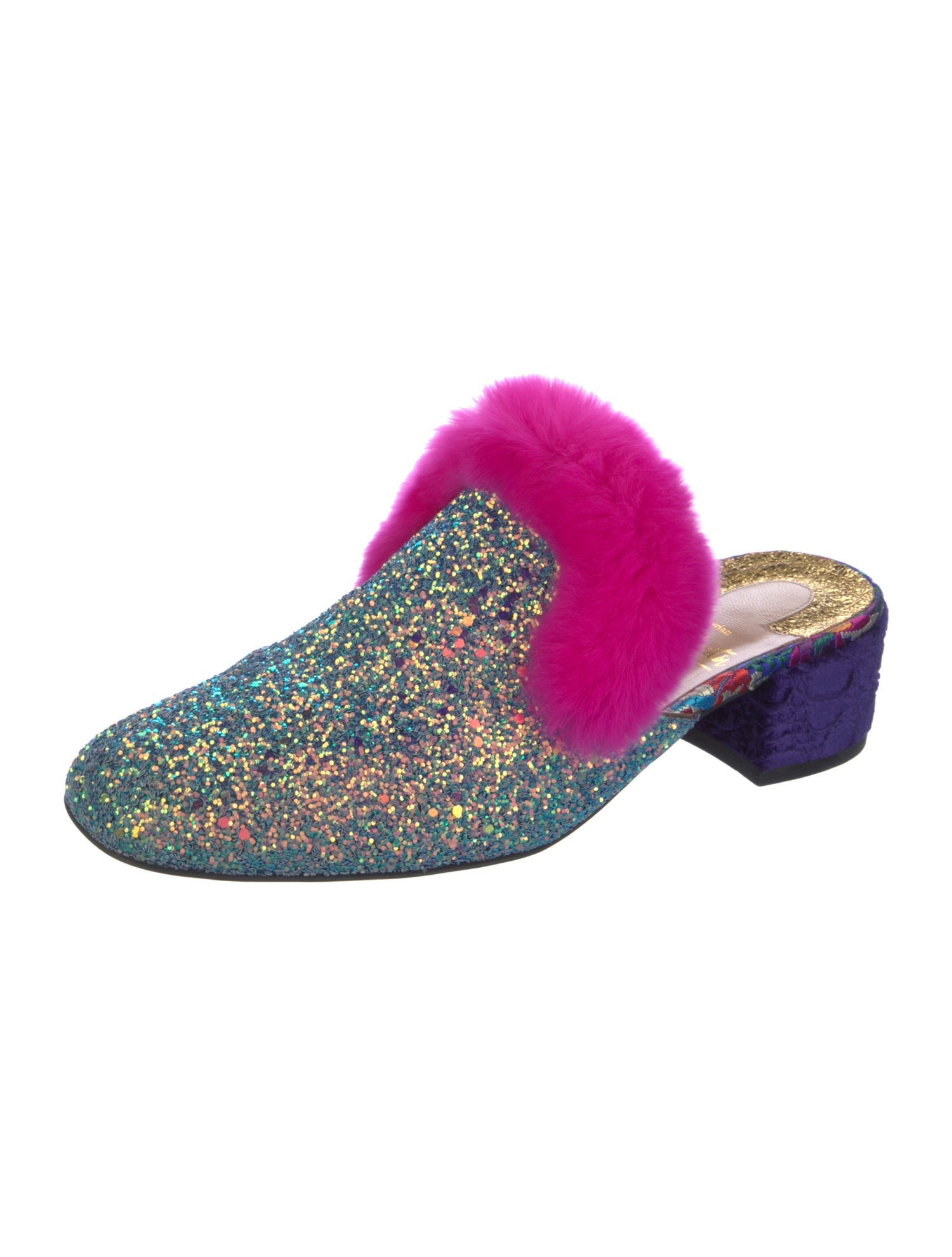 Christian Louboutin Glitter Glitter Accents Mules