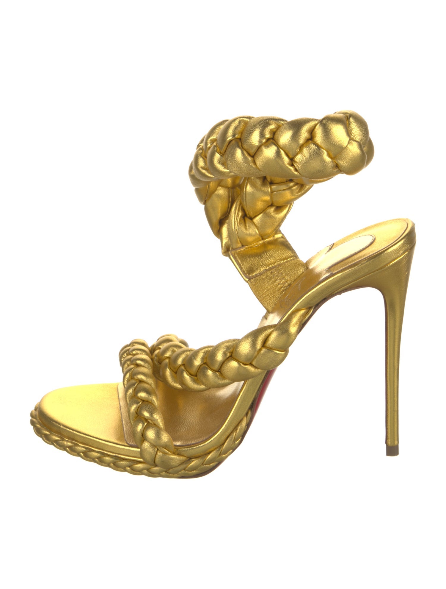 Christian Louboutin Leather Braided Accents Sandals
