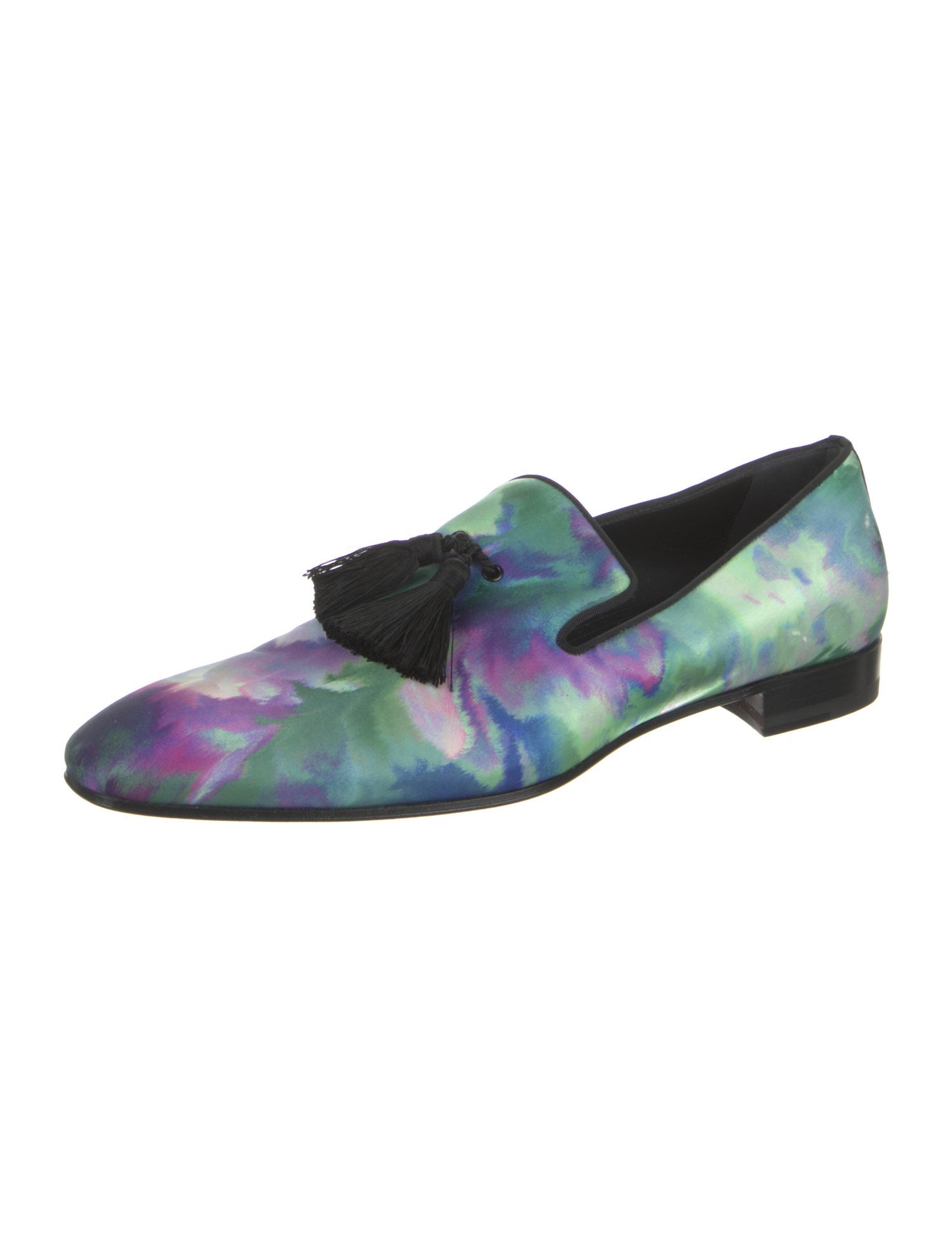 Christian Louboutin Satin Printed Slippers