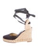 Christian Louboutin Lace-Up Espadrille Wedges