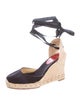 Christian Louboutin Lace-Up Espadrille Wedges