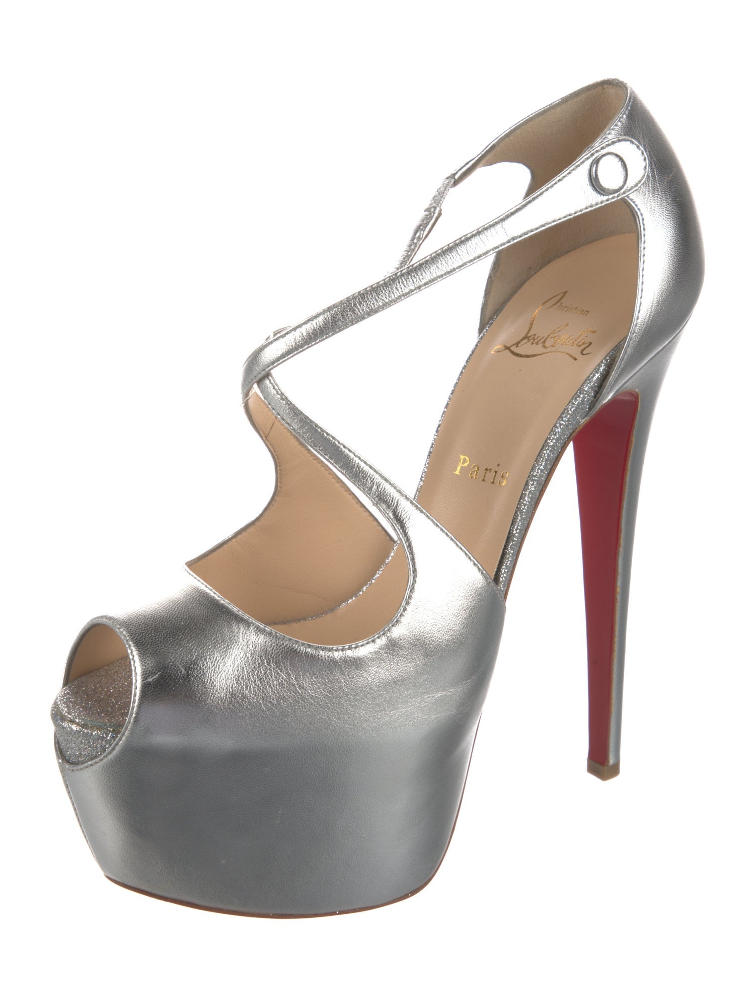 Christian Louboutin Leather T-Strap Pumps