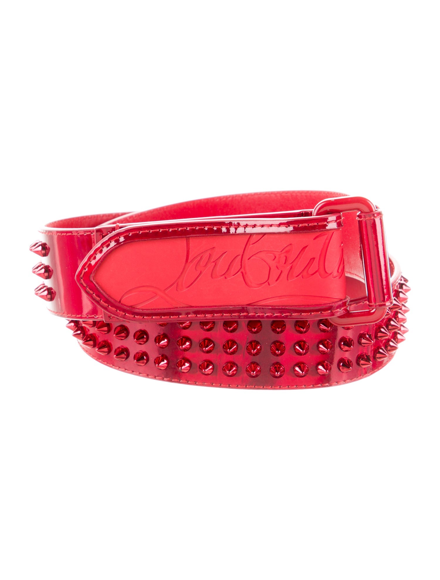 Christian Louboutin Leather Studded Accents Belt