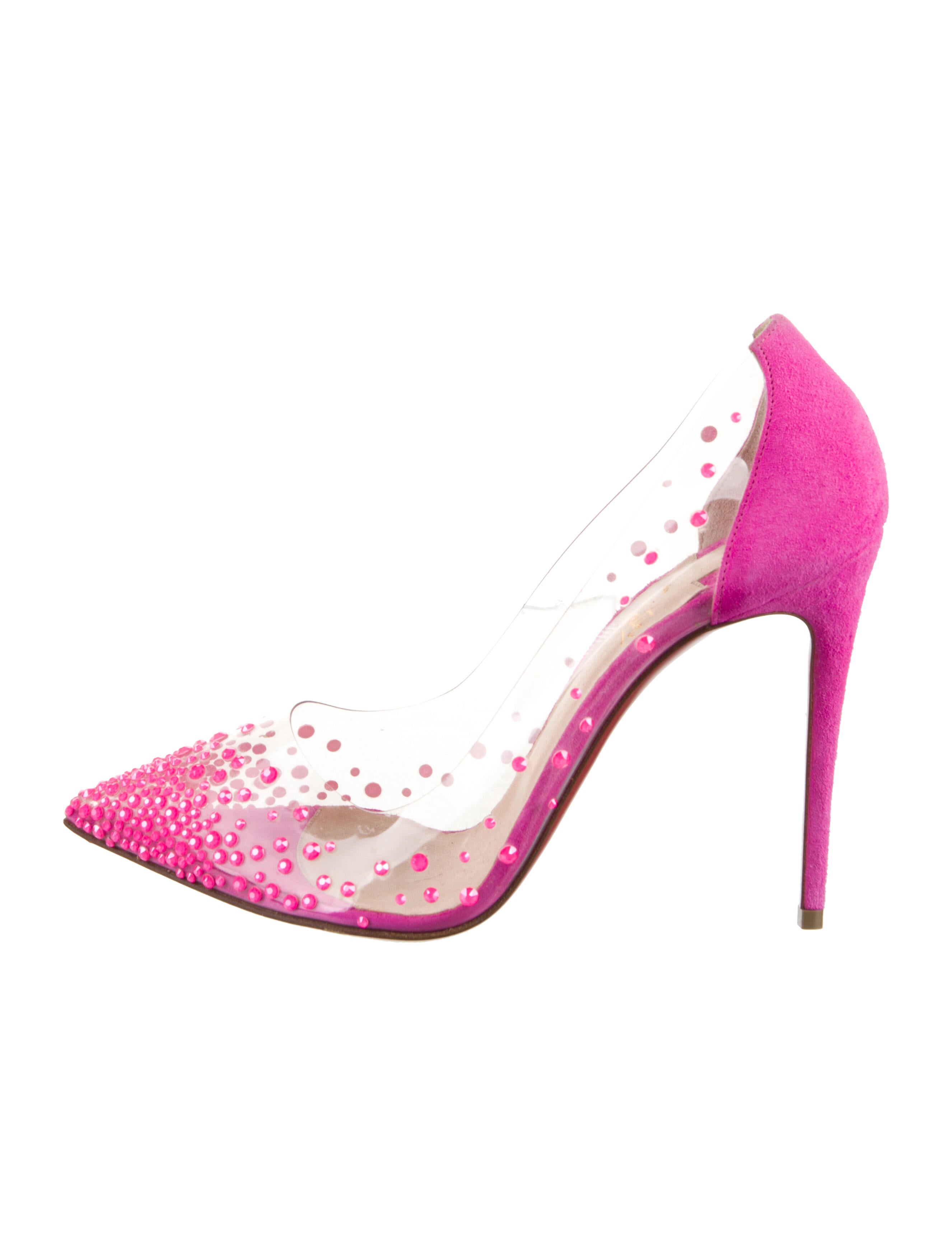 Christian Louboutin PVC Crystal Embellishments Pumps