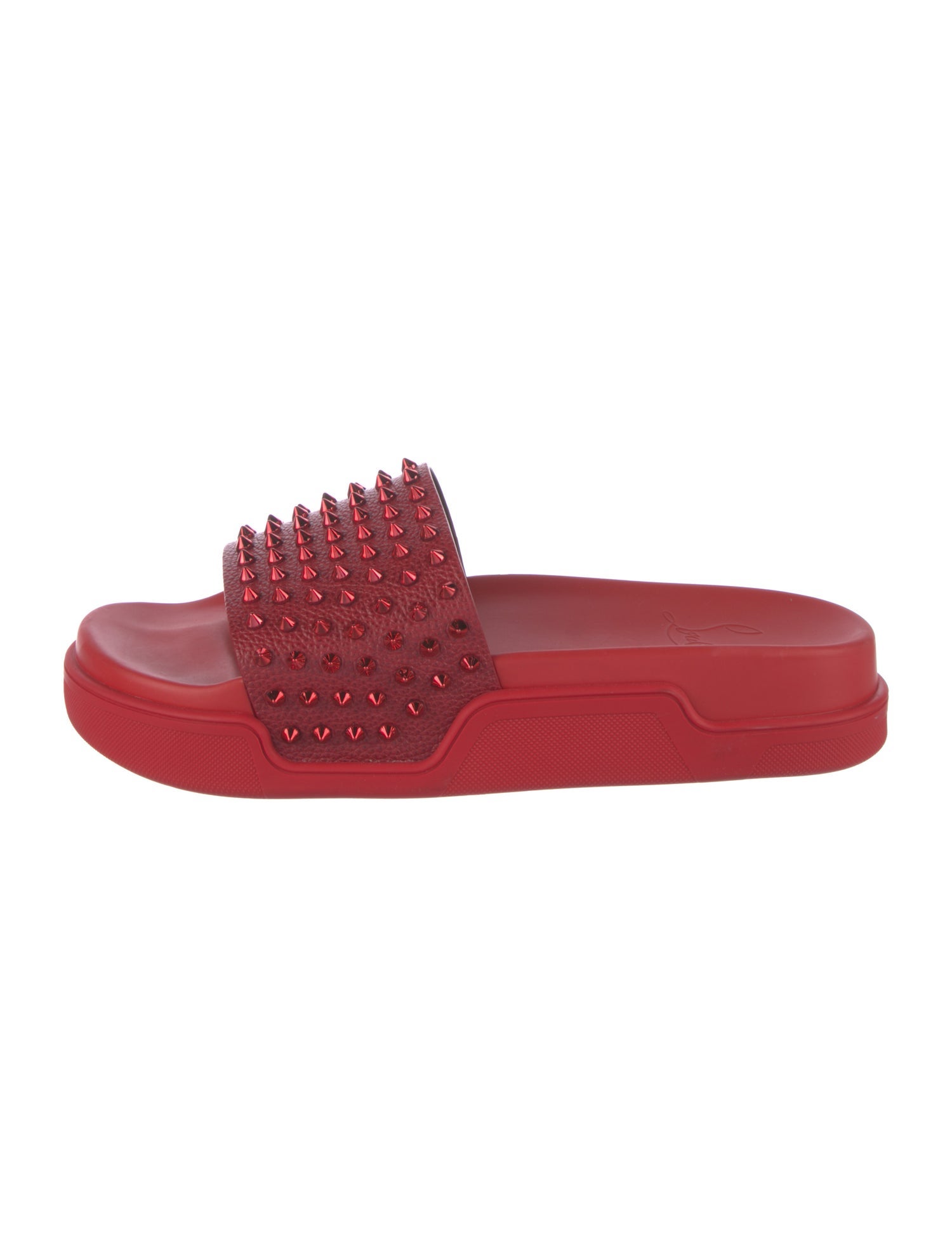Christian Louboutin Spike Accents Rubber Slides