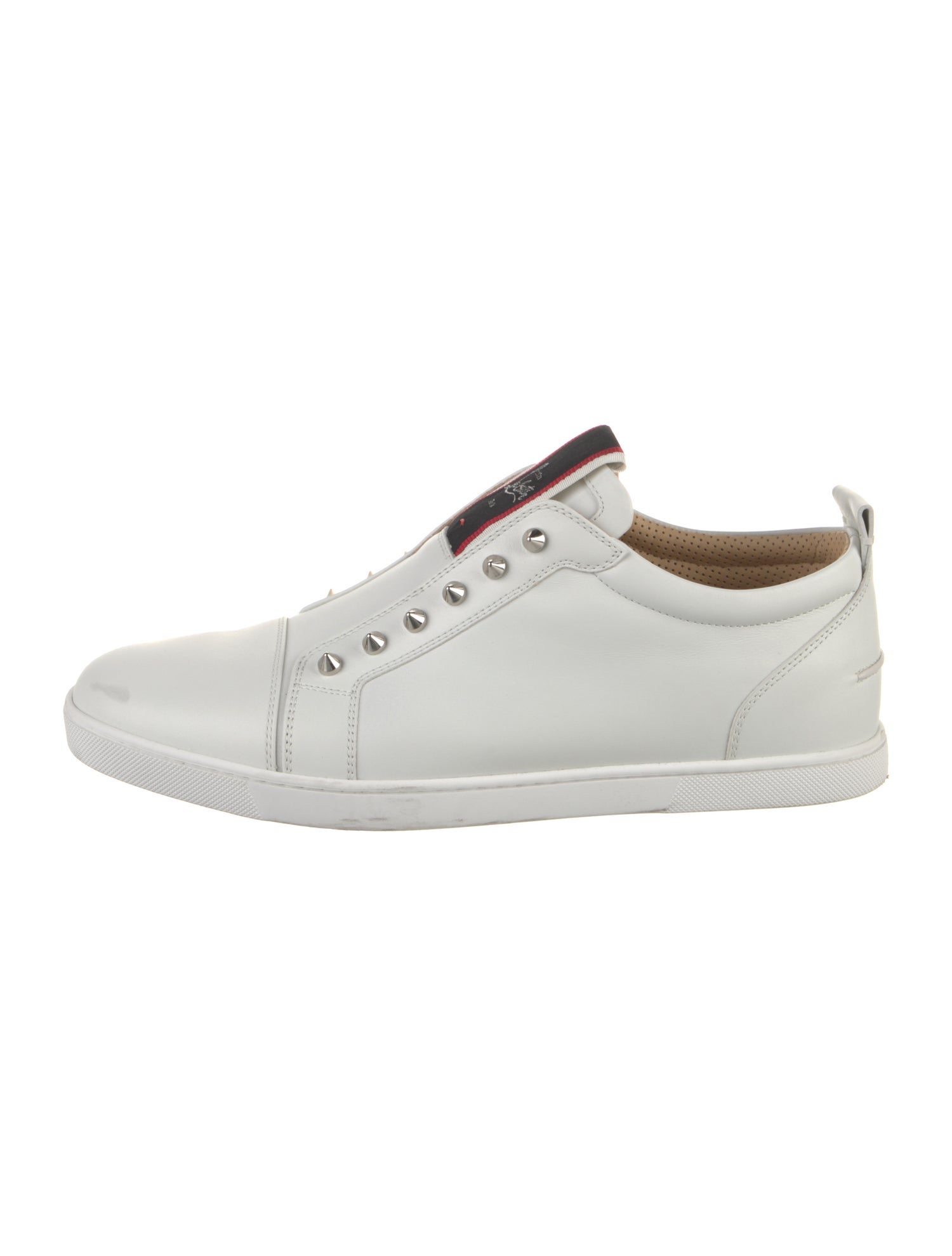 Christian Louboutin Spike Accents Leather Sneakers