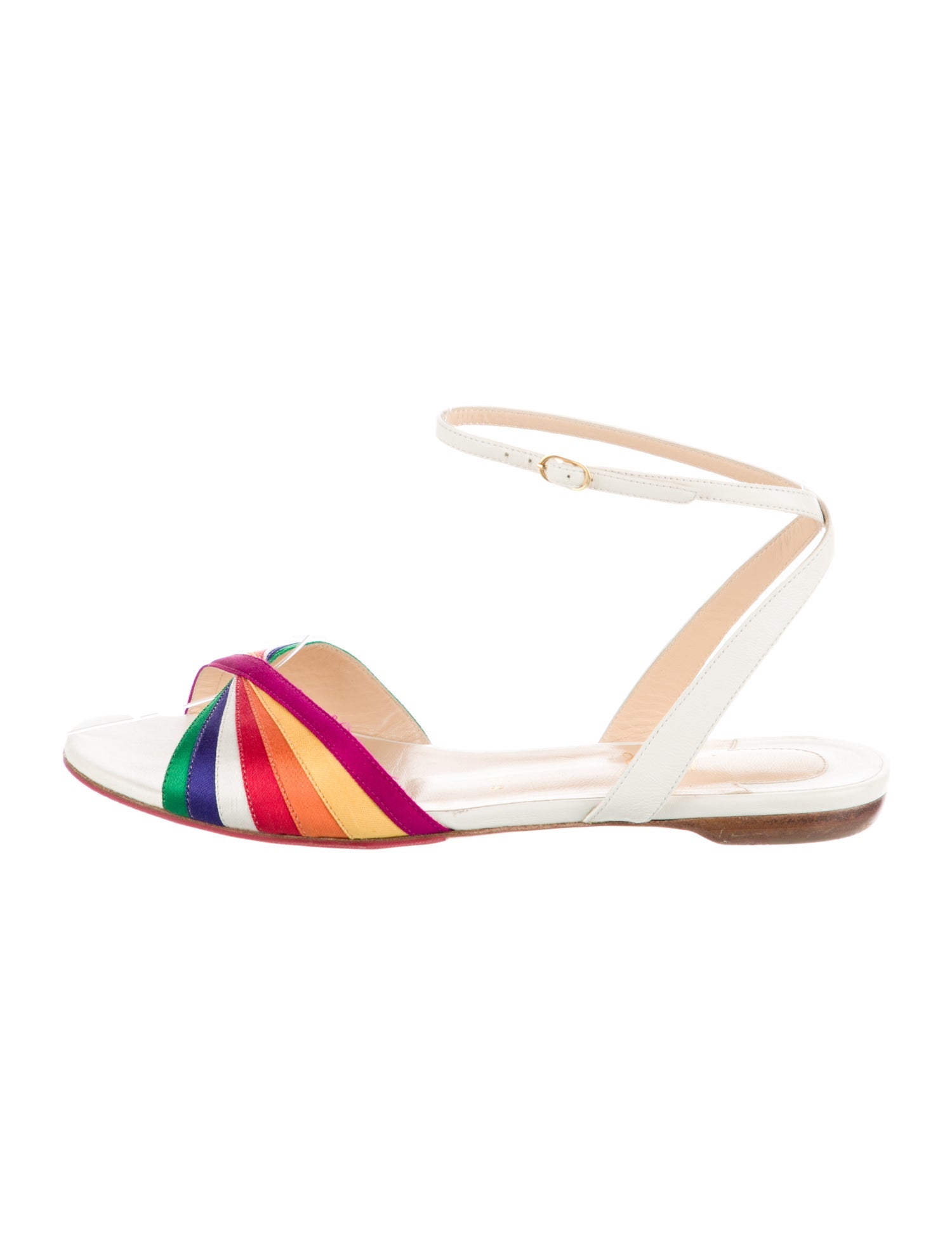 Christian Louboutin Satin Striped Sandals