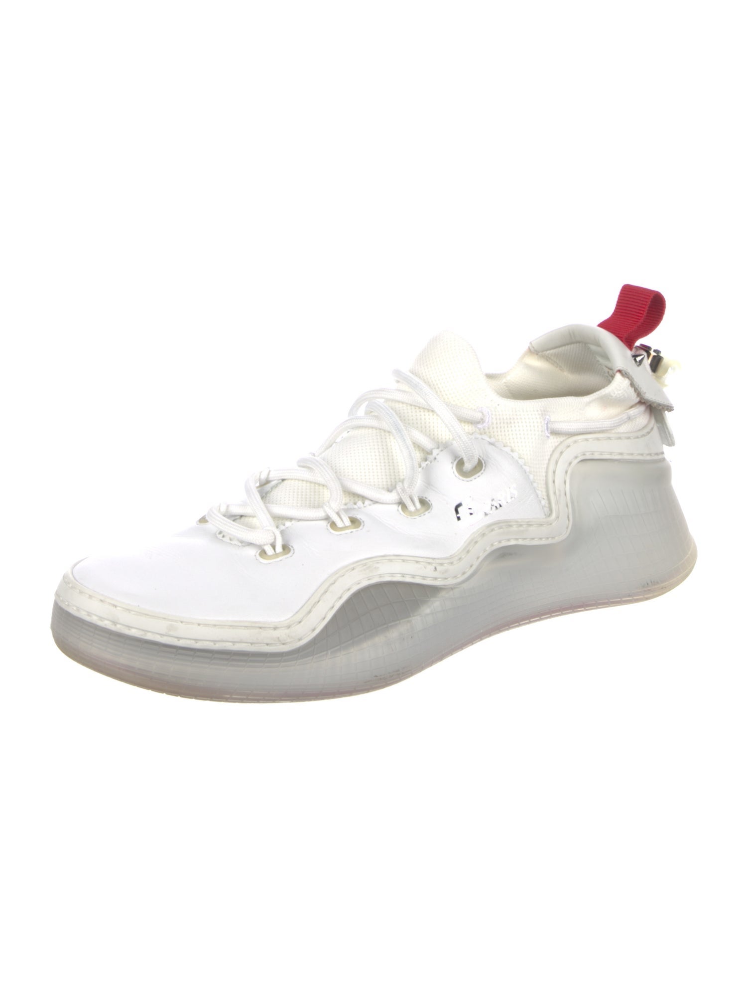 Christian Louboutin Leather Studded Accents Sneakers