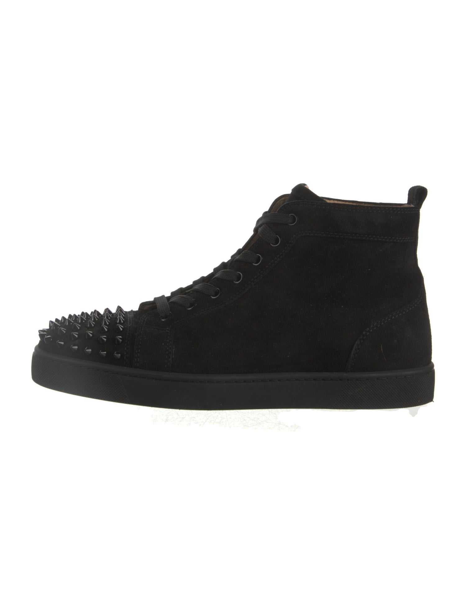 Christian Louboutin Spike Accents Suede Sneakers