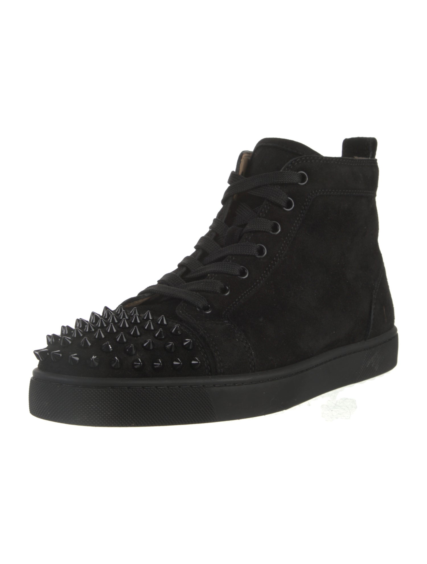 Christian Louboutin Spike Accents Suede Sneakers