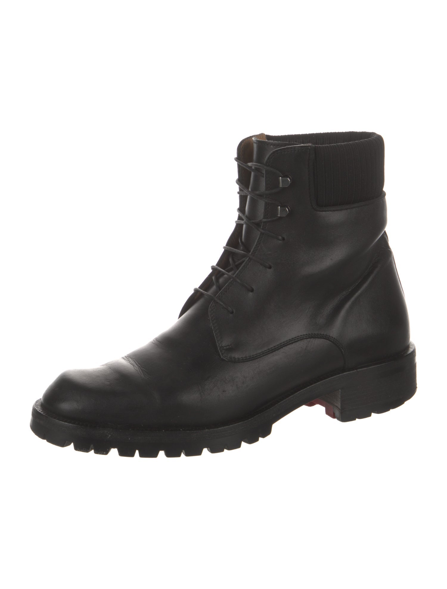 Christian Louboutin Leather Combat Boots