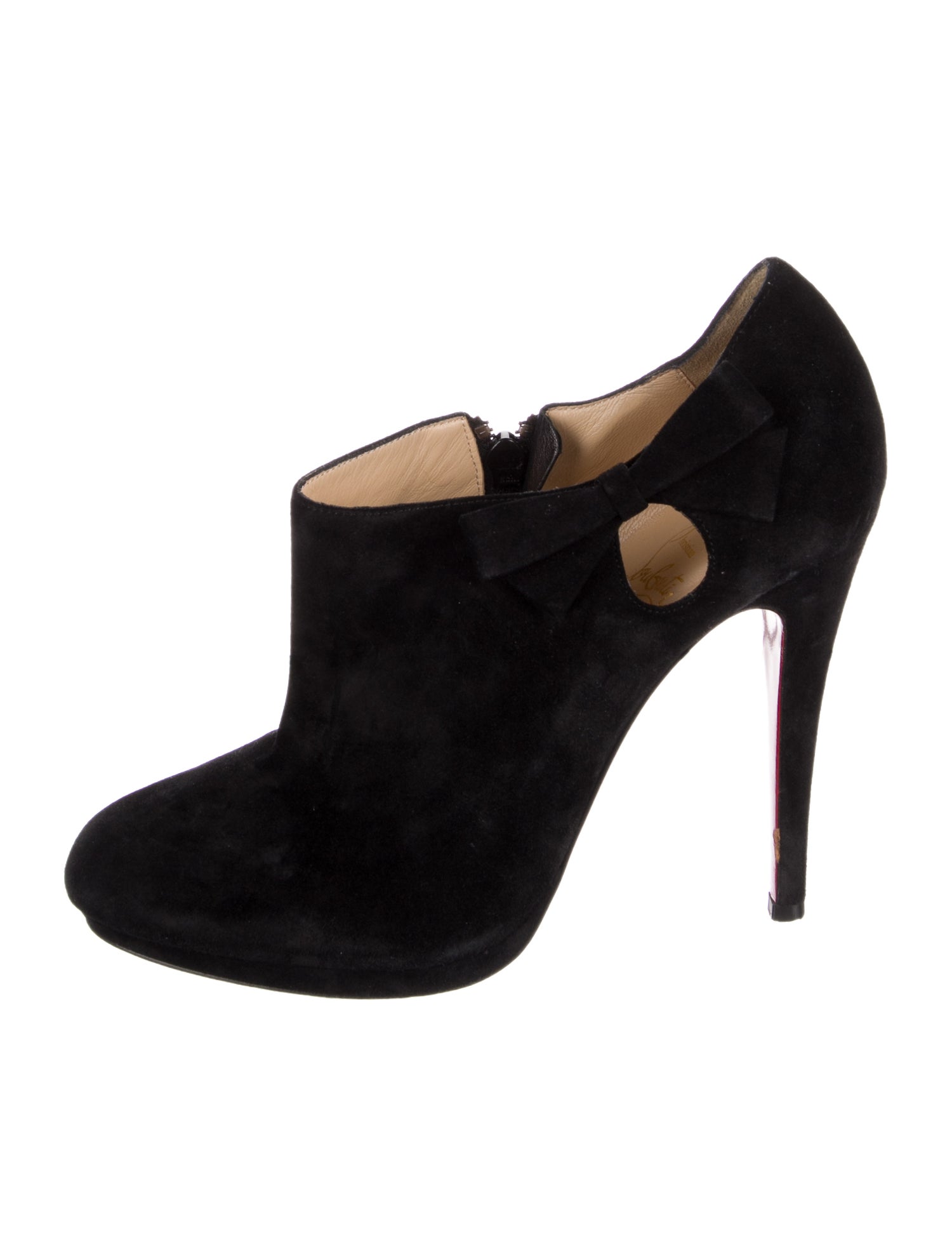 Christian Louboutin Suede Bow Accents Pumps