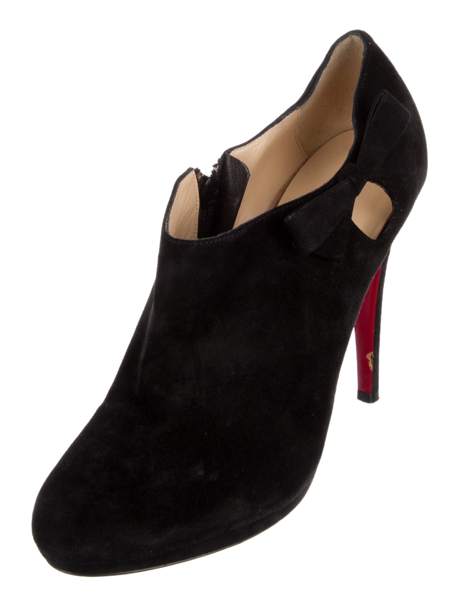 Christian Louboutin Suede Bow Accents Pumps
