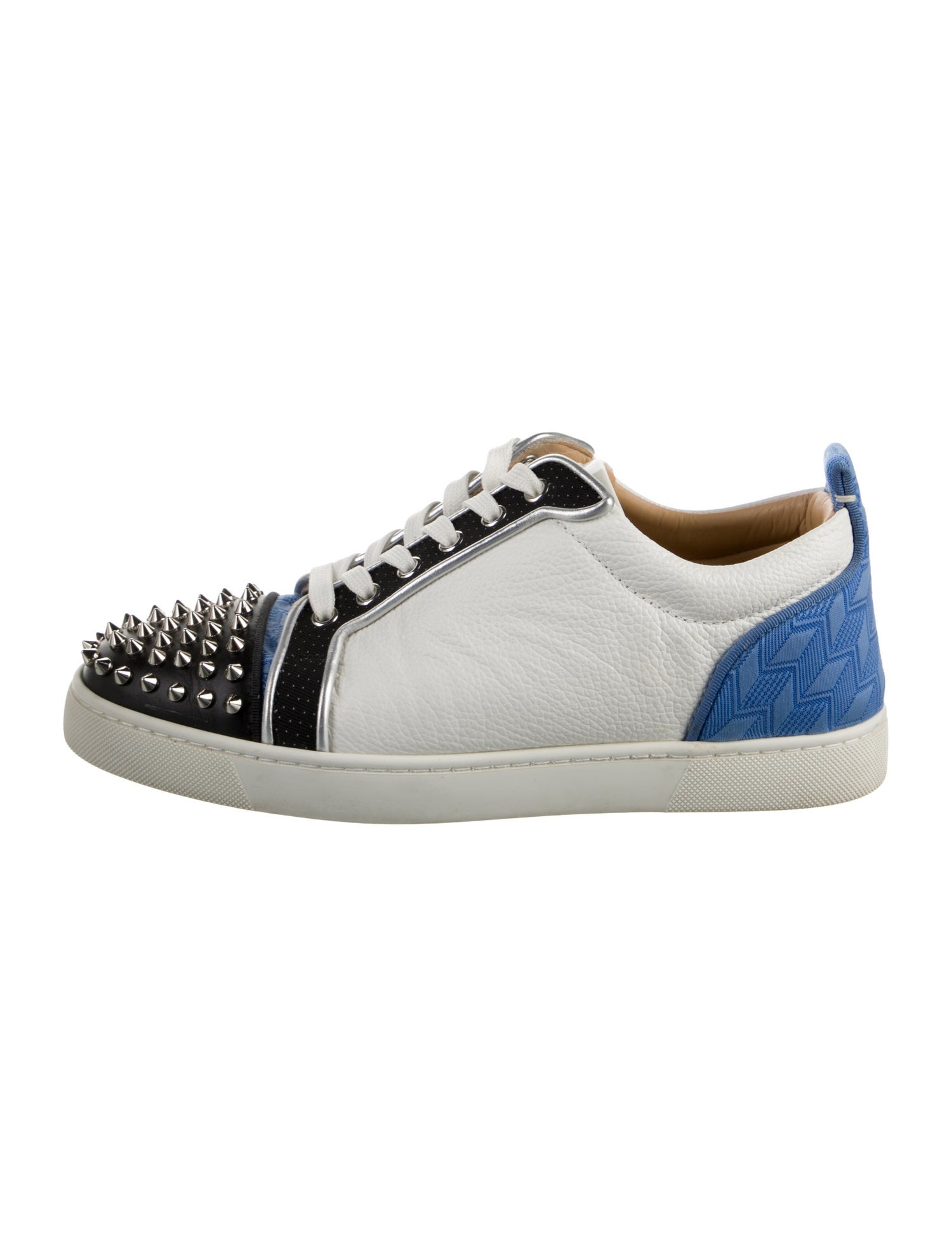 Christian Louboutin Spike Accents Leather Sneakers