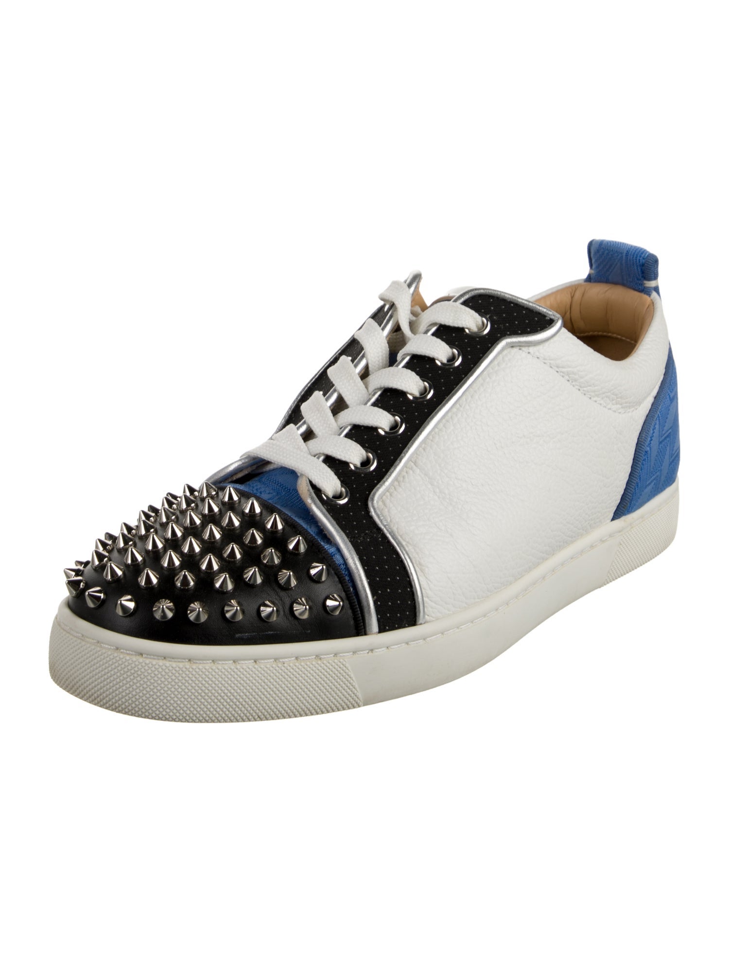 Christian Louboutin Spike Accents Leather Sneakers