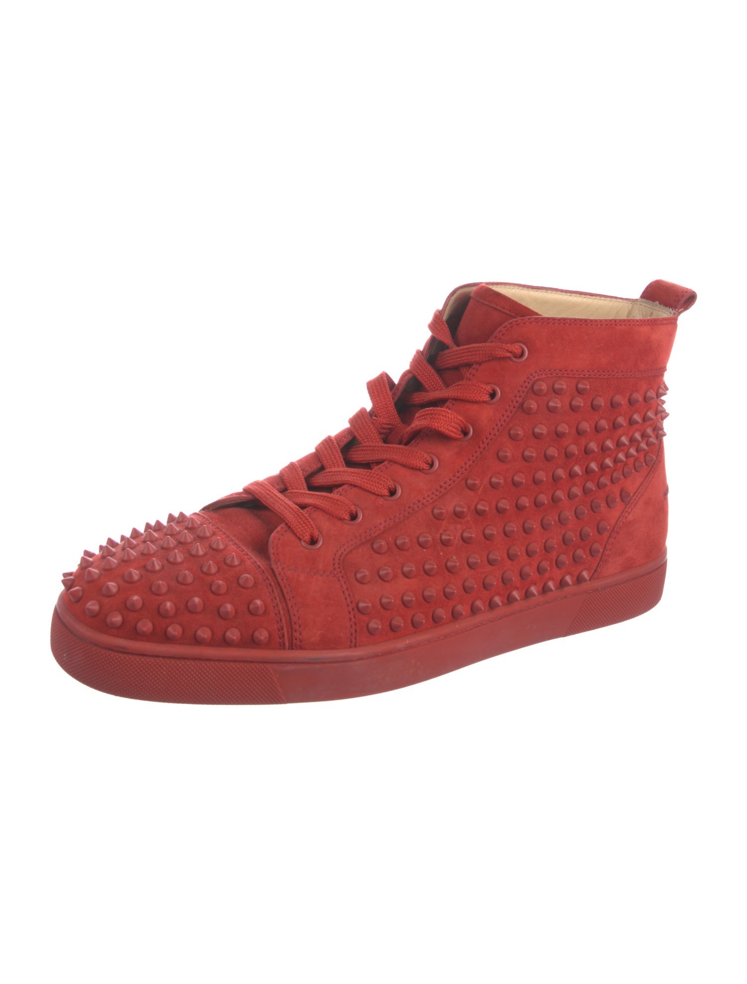 Christian Louboutin Spike Accents Suede Sneakers