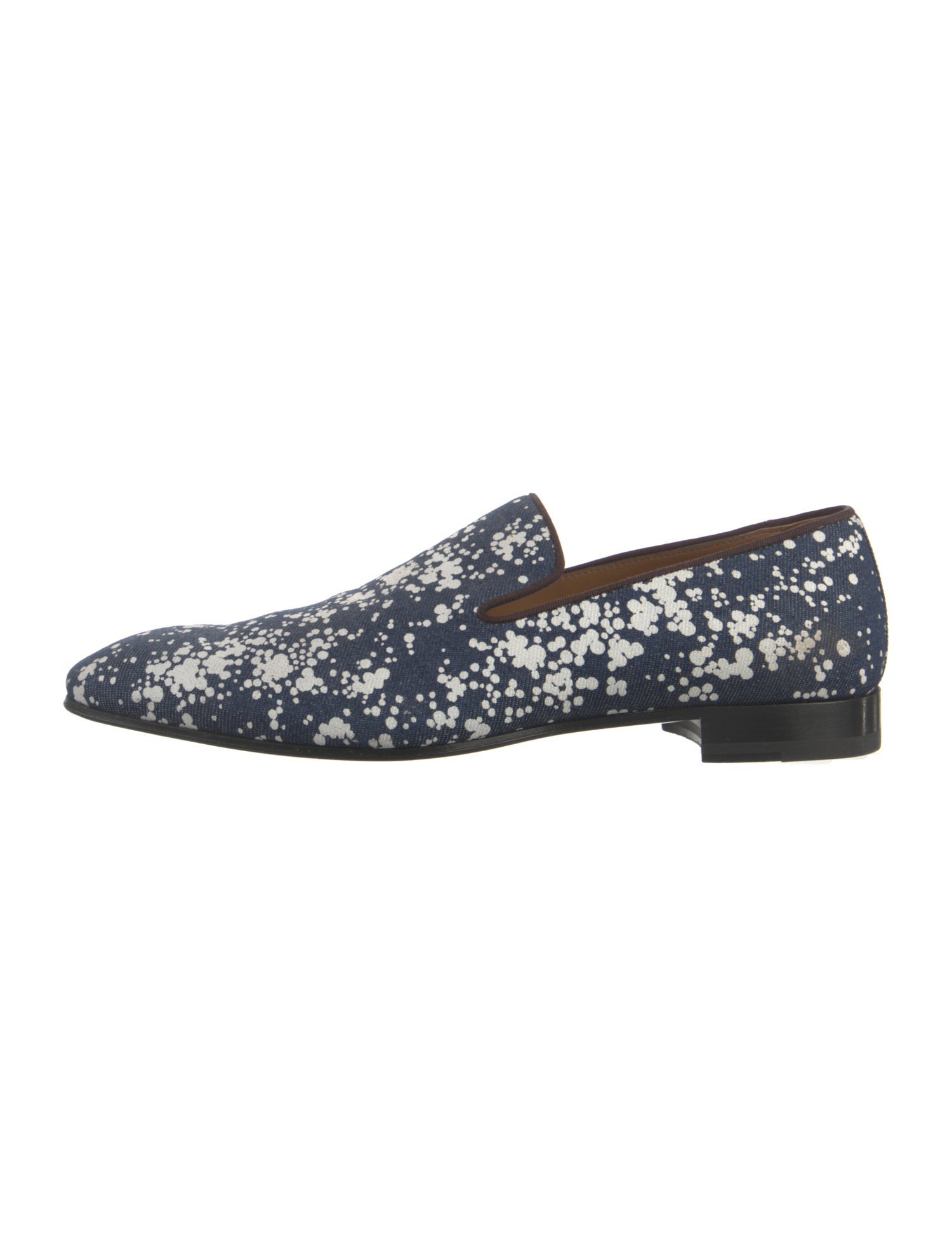 Christian Louboutin Denim Printed Loafers